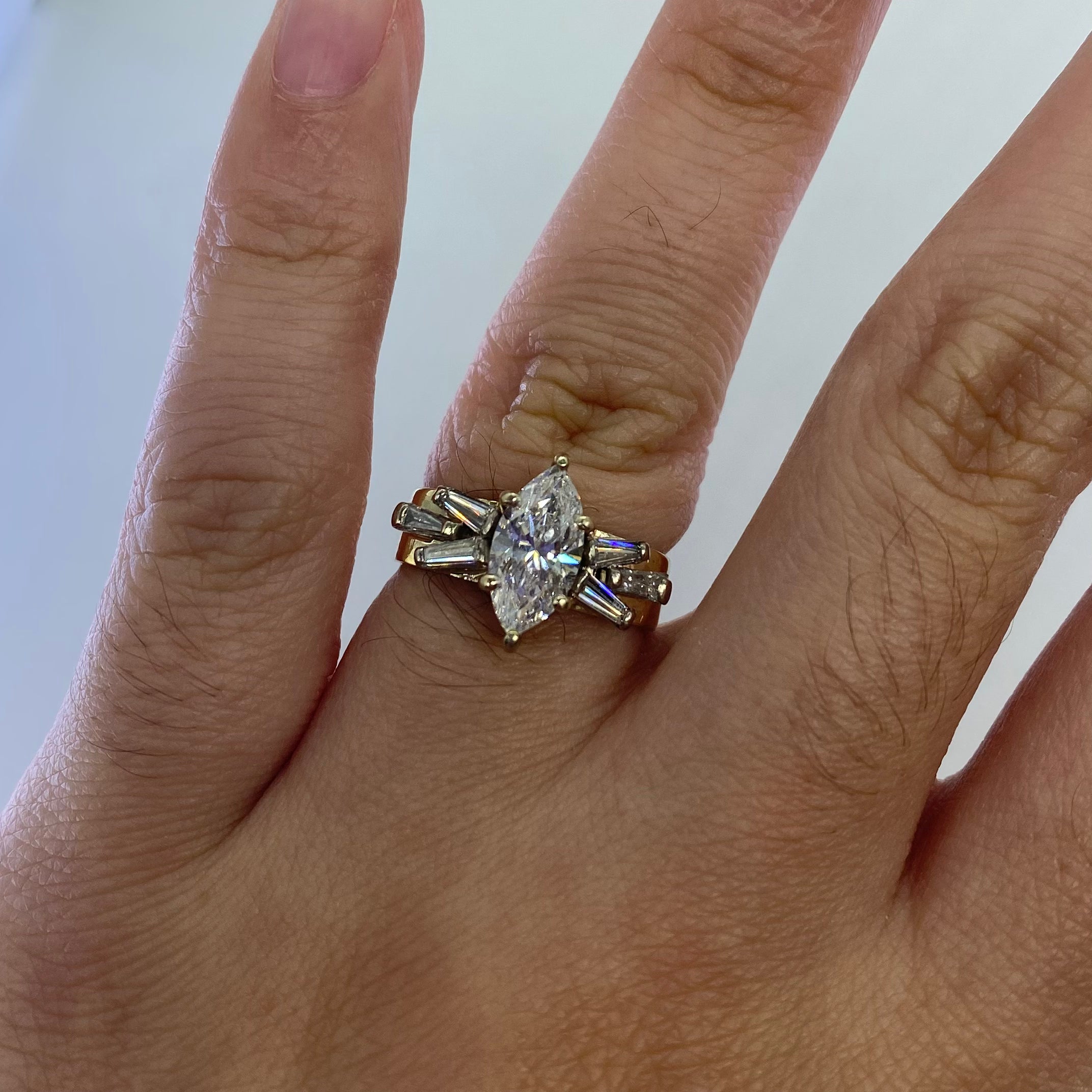 Marquise Cut Diamond Engagement Ring | 1.49ctw | SZ 5 |