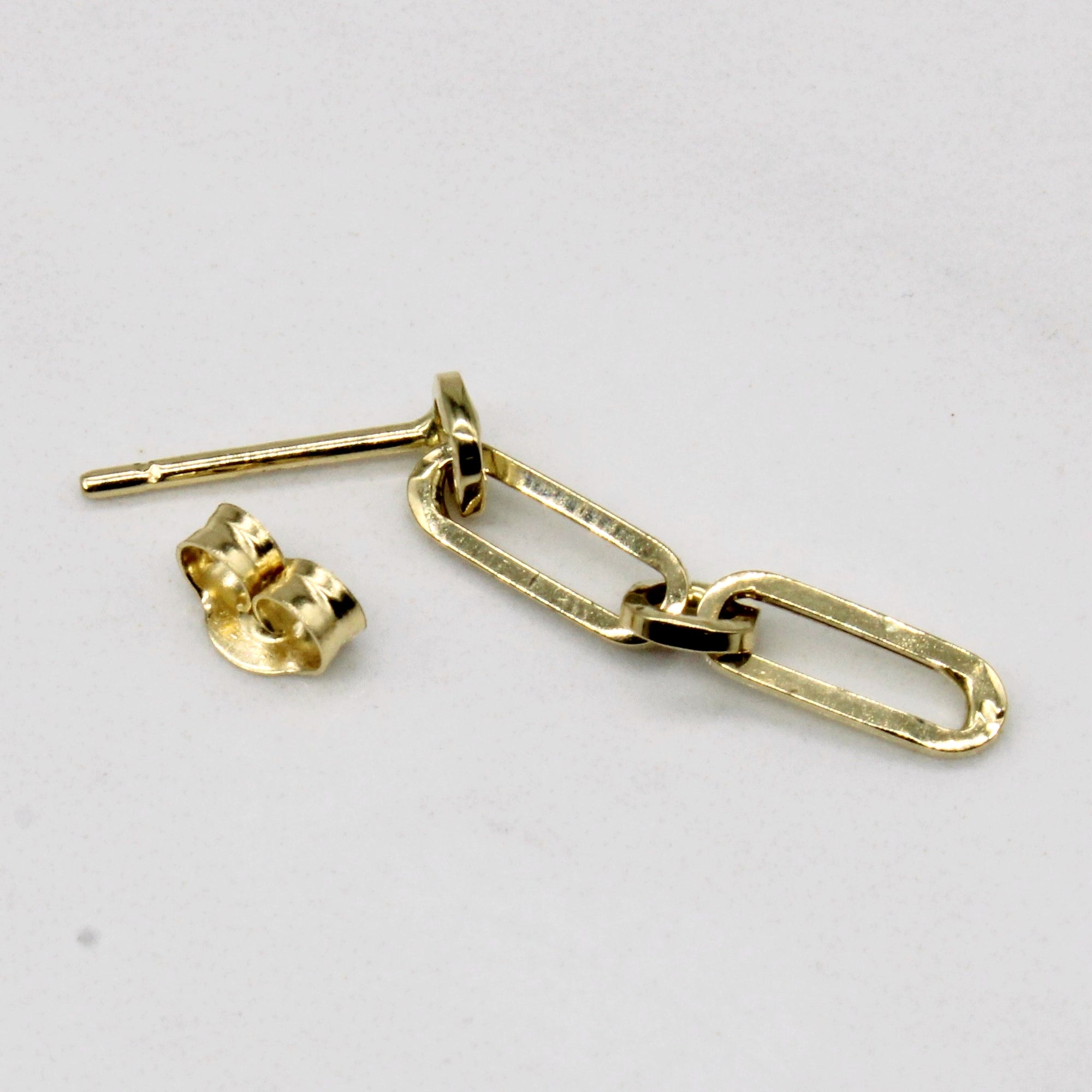 18k Yellow Gold Chain Link Earrings