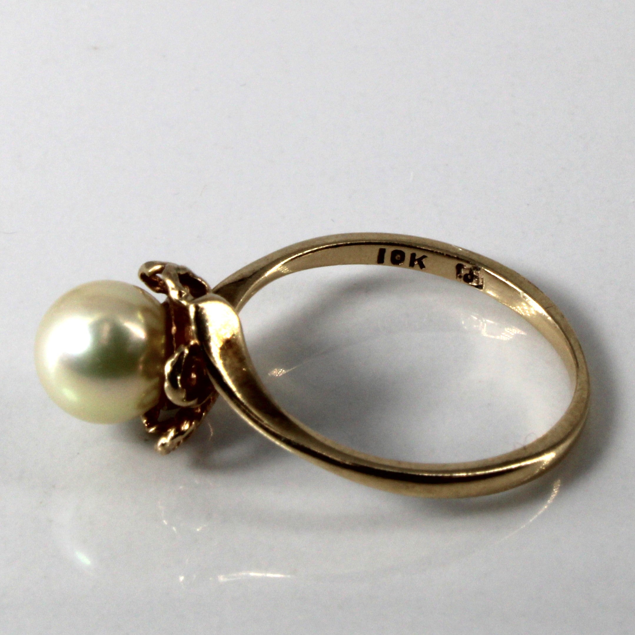 Bypass Solitaire Pearl Ring | SZ 6 |