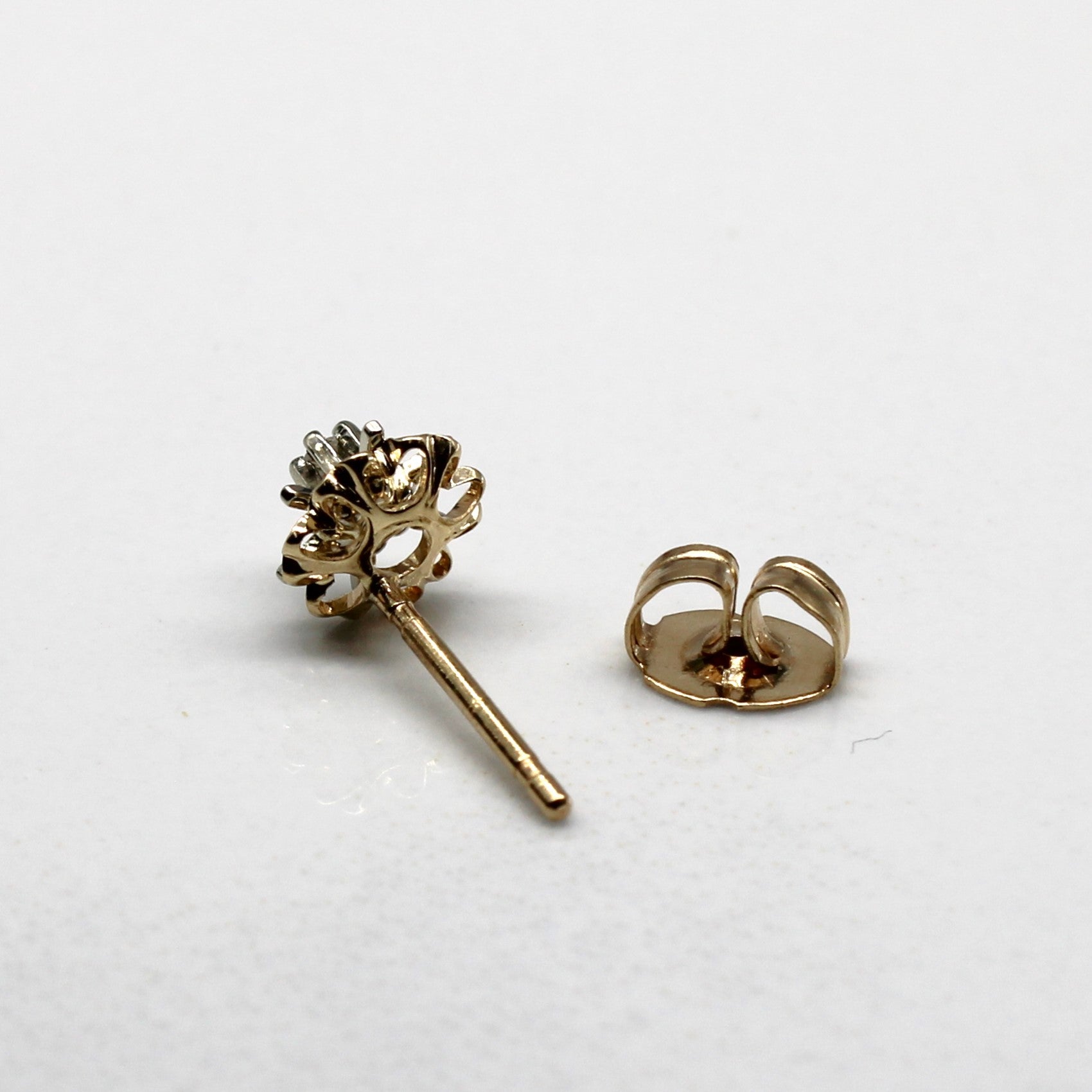 Flower Design Diamond Stud Earrings | 0.03ctw |