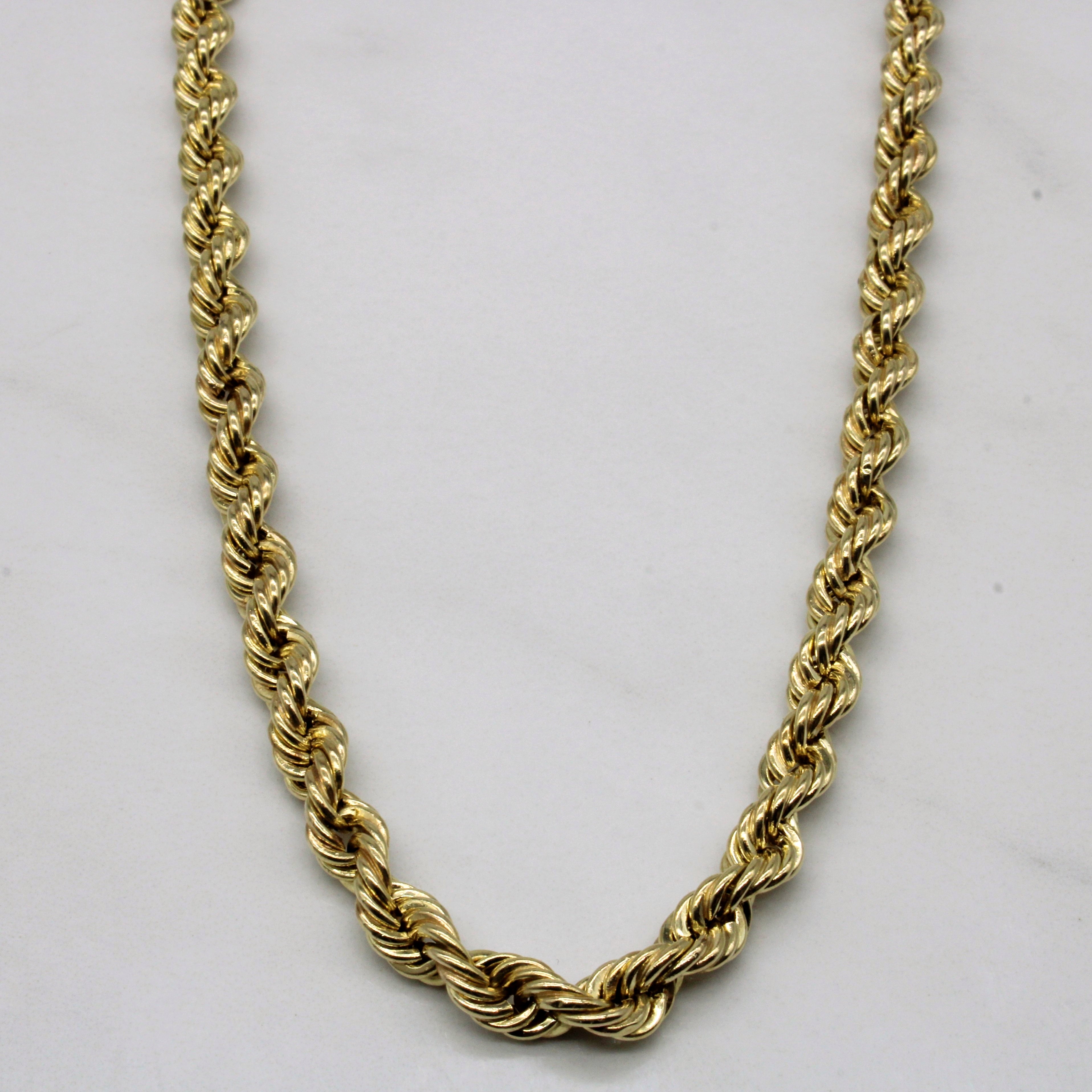 10k Yellow Gold Rope Chain | 22" |