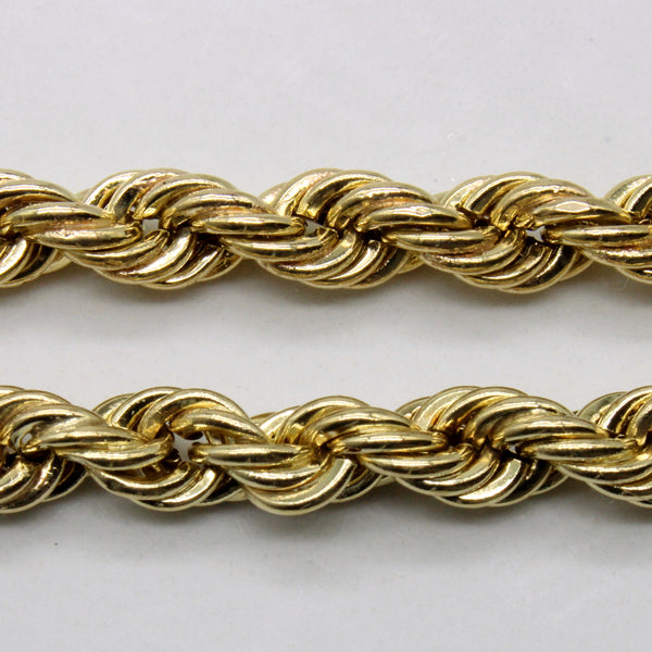 10k Yellow Gold Rope Chain | 22