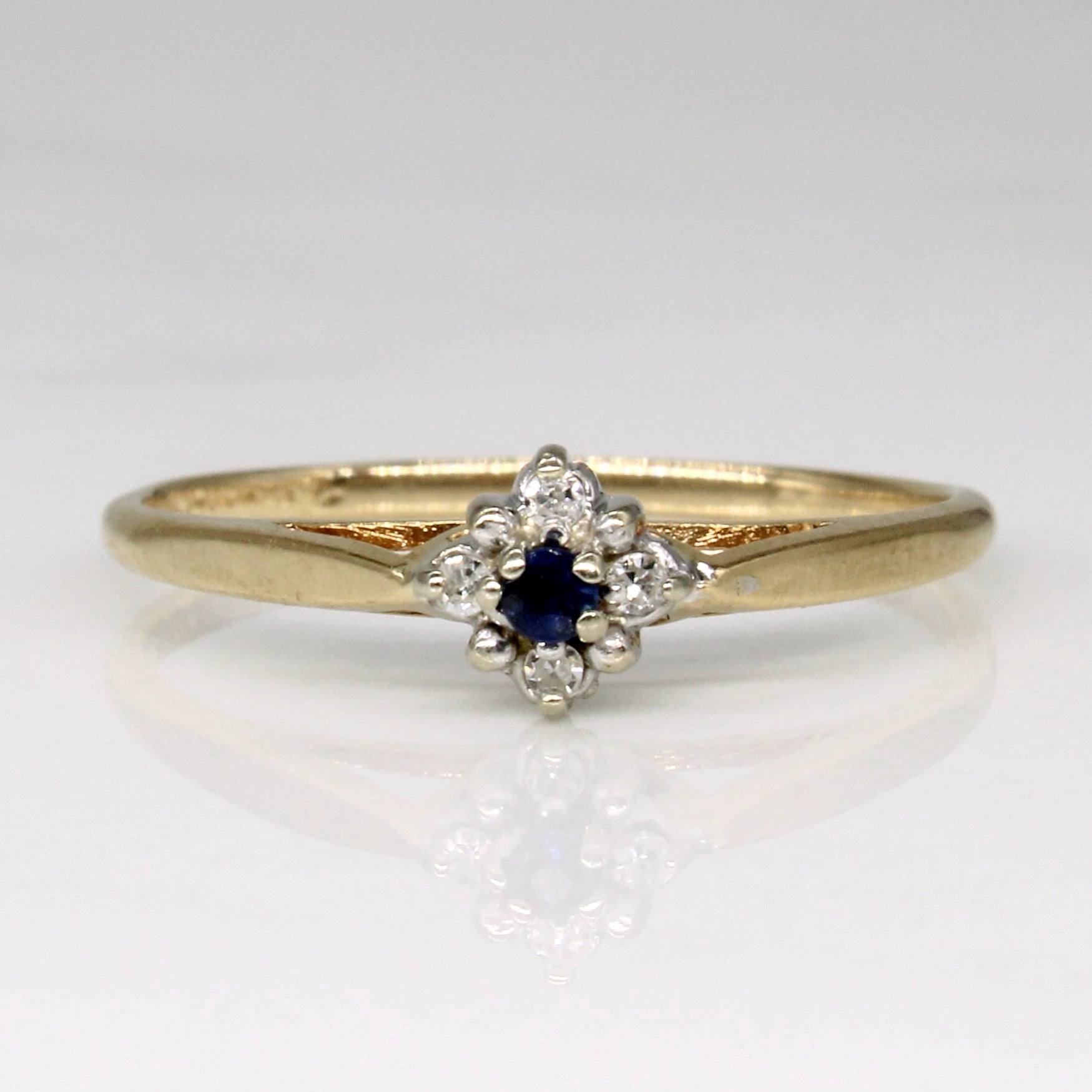 Sapphire & Diamond Ring | 0.02ct, 0.02ctw | SZ 6 |