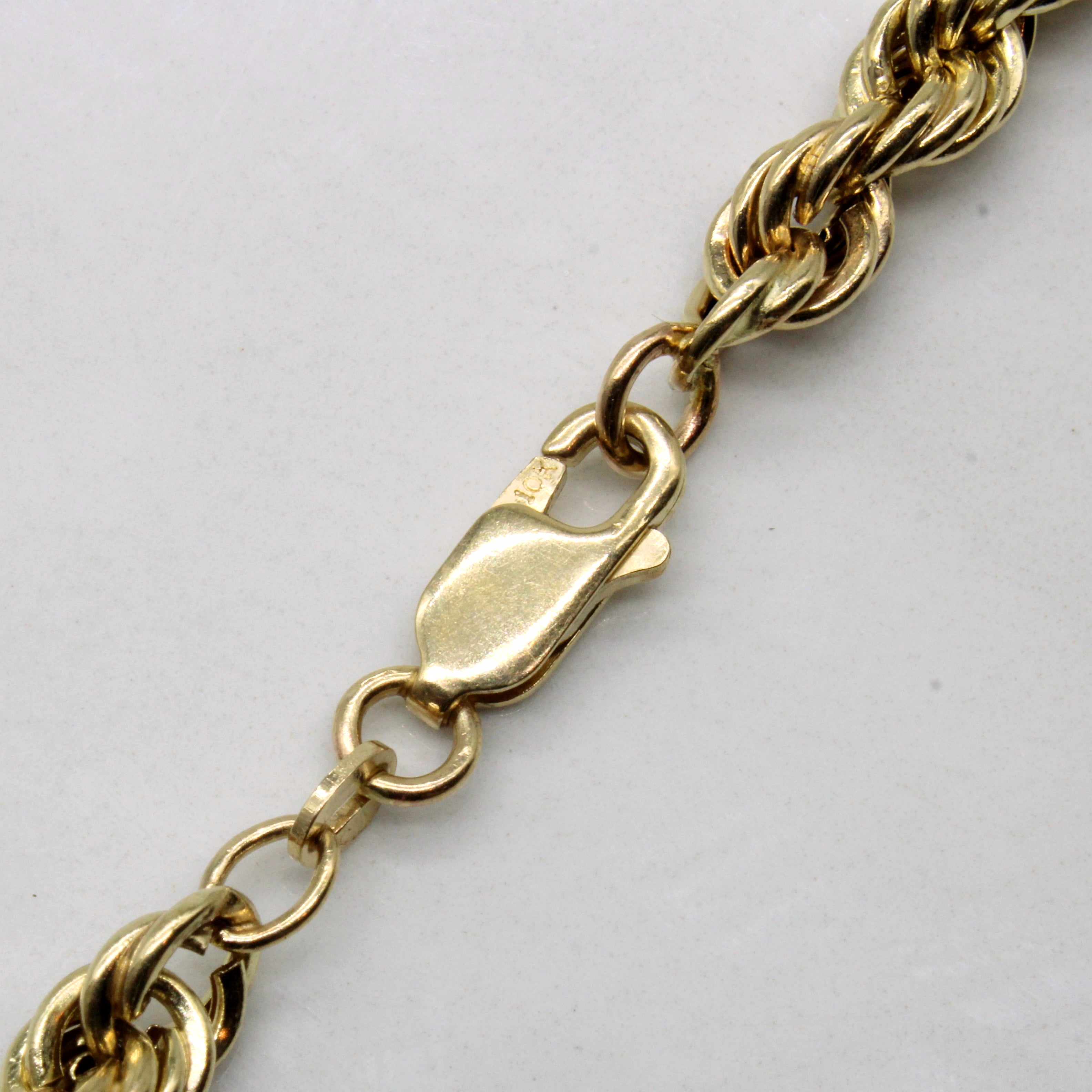 10k Yellow Gold Rope Chain | 22" |