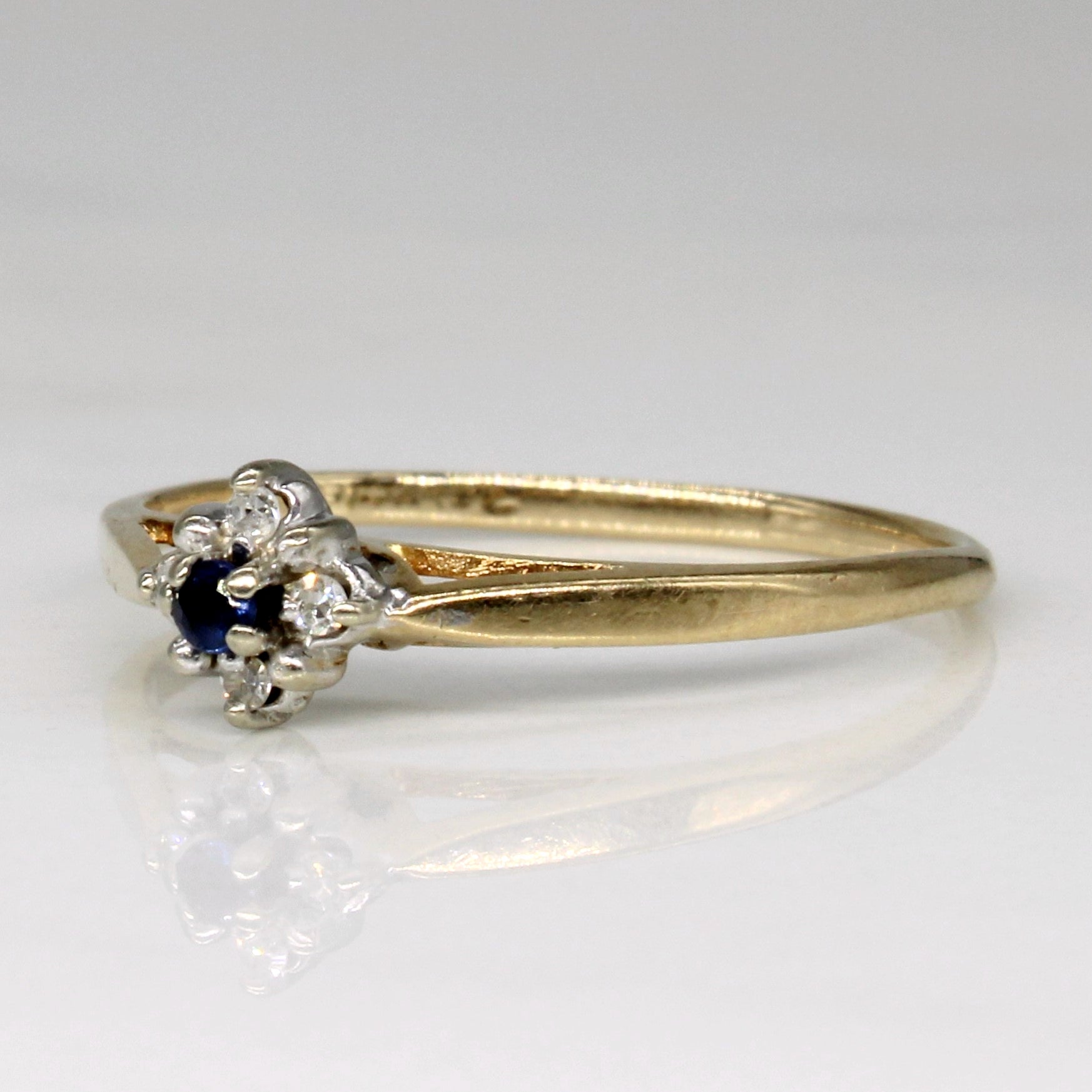 Sapphire & Diamond Ring | 0.02ct, 0.02ctw | SZ 6 |