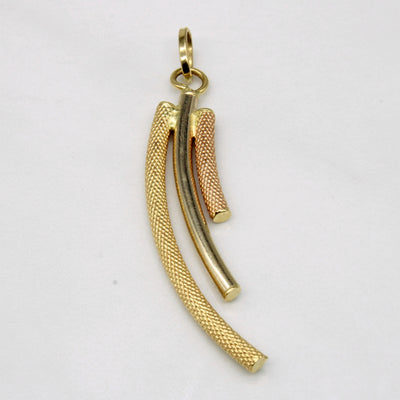 Italian 18k Two Tone Gold Pendant