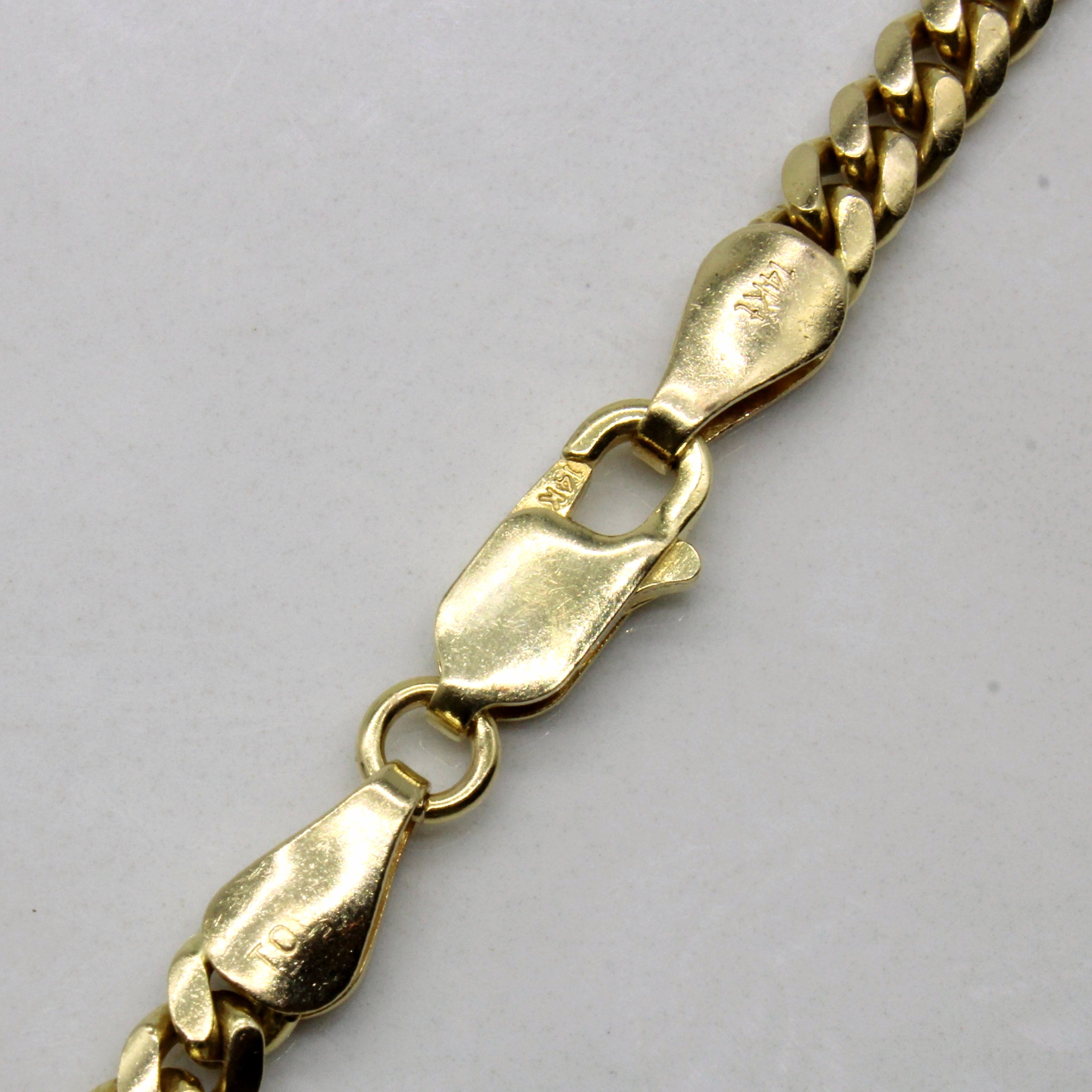 14k Yellow Gold Cuban Link Chain | 24" |