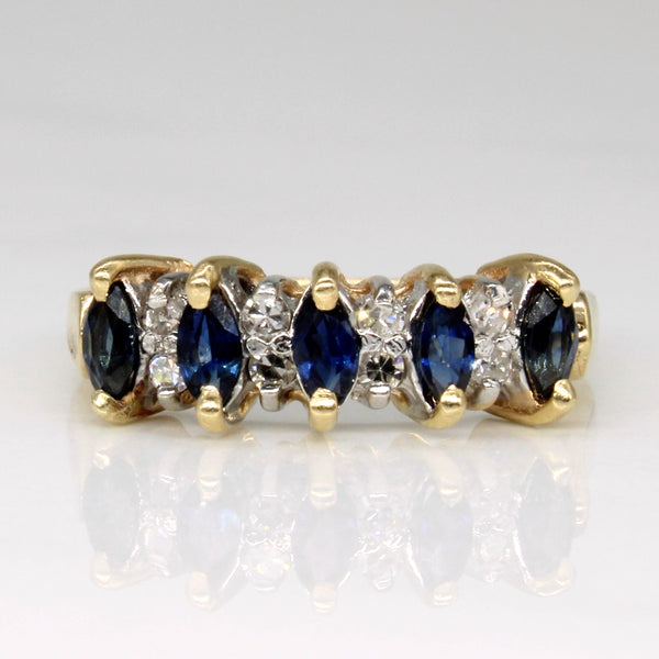 Sapphire & Diamond Cocktail Ring | 0.50ctw, 0.08ctw | SZ 6 |