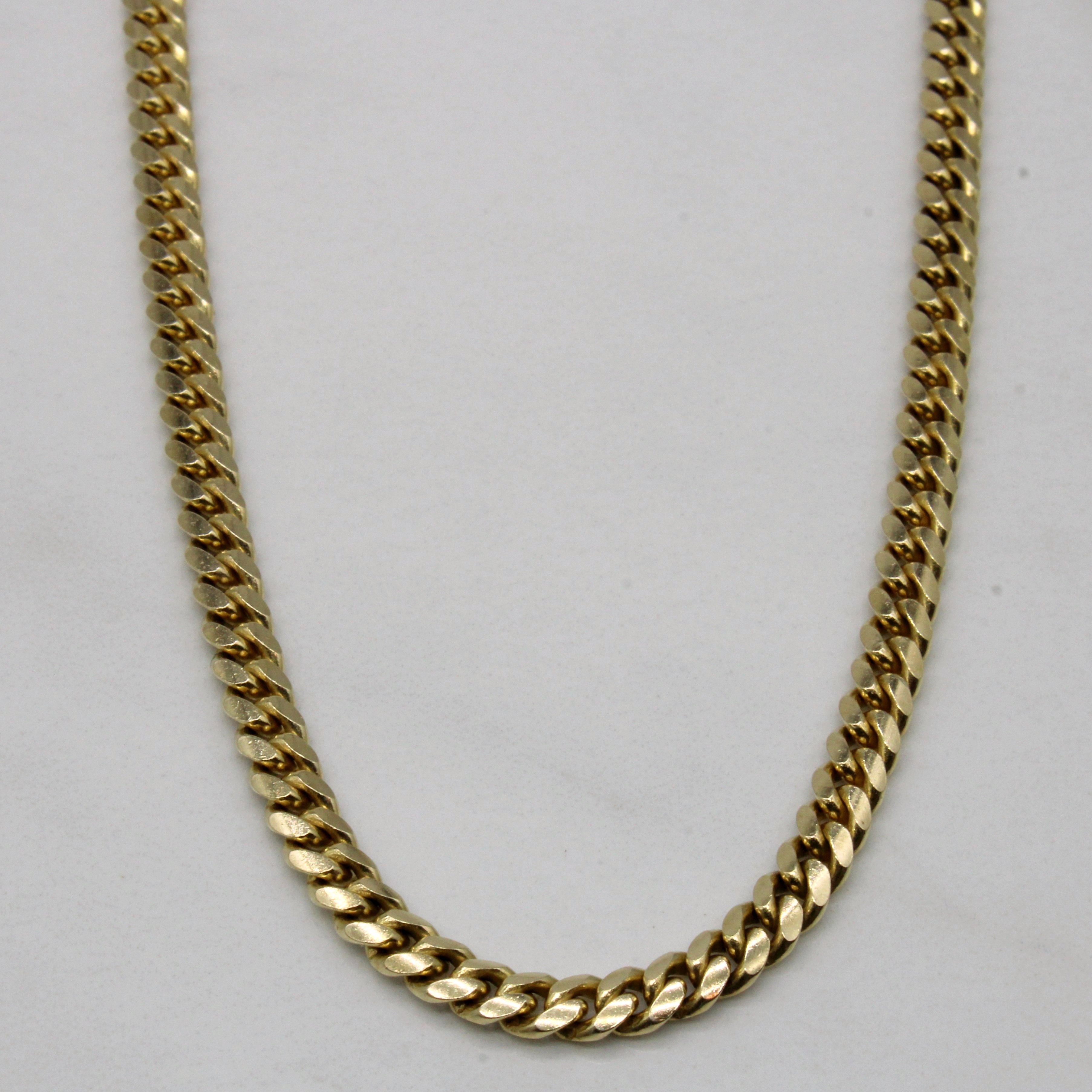 14k Yellow Gold Cuban Link Chain | 24" |