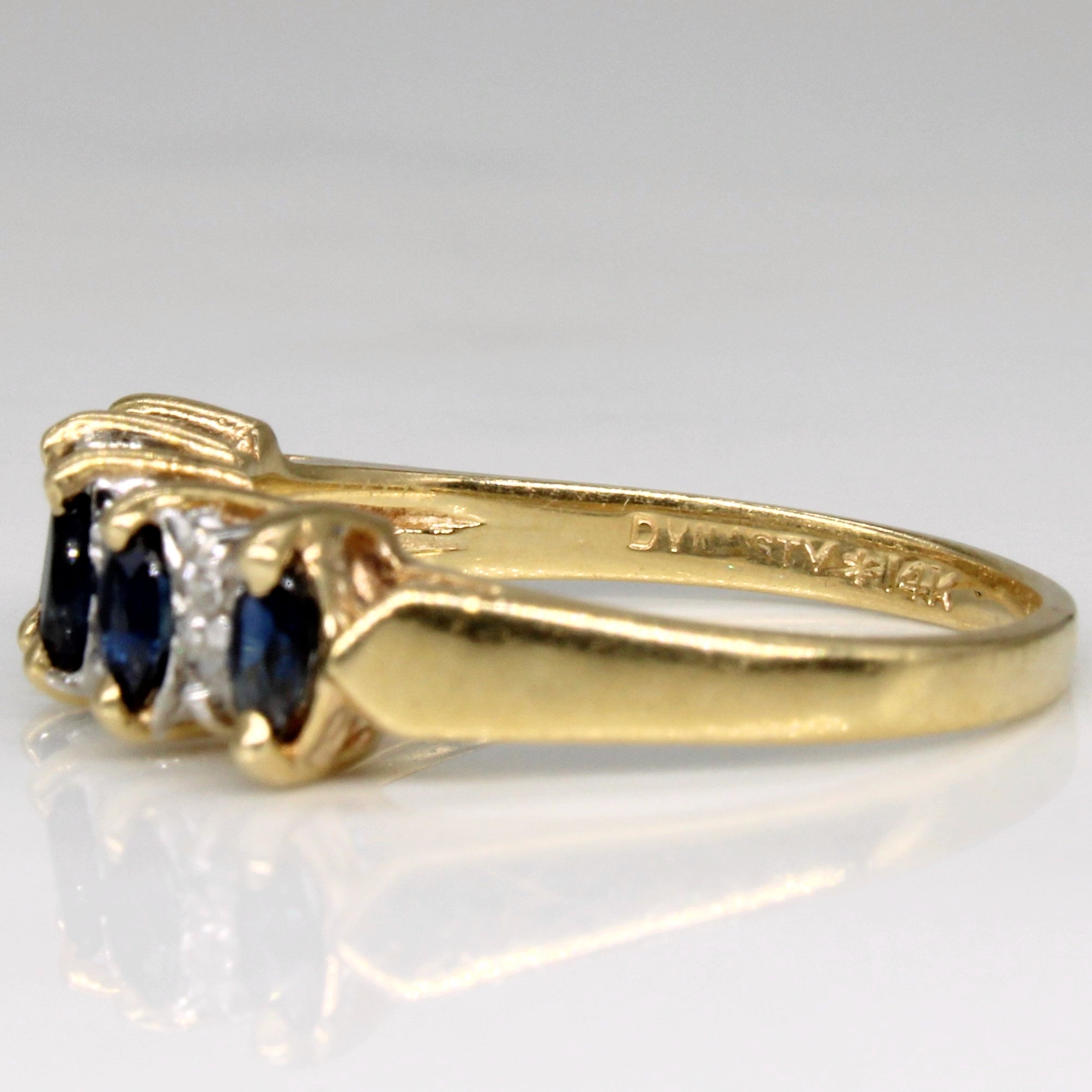 Sapphire & Diamond Cocktail Ring | 0.50ctw, 0.08ctw | SZ 6 |