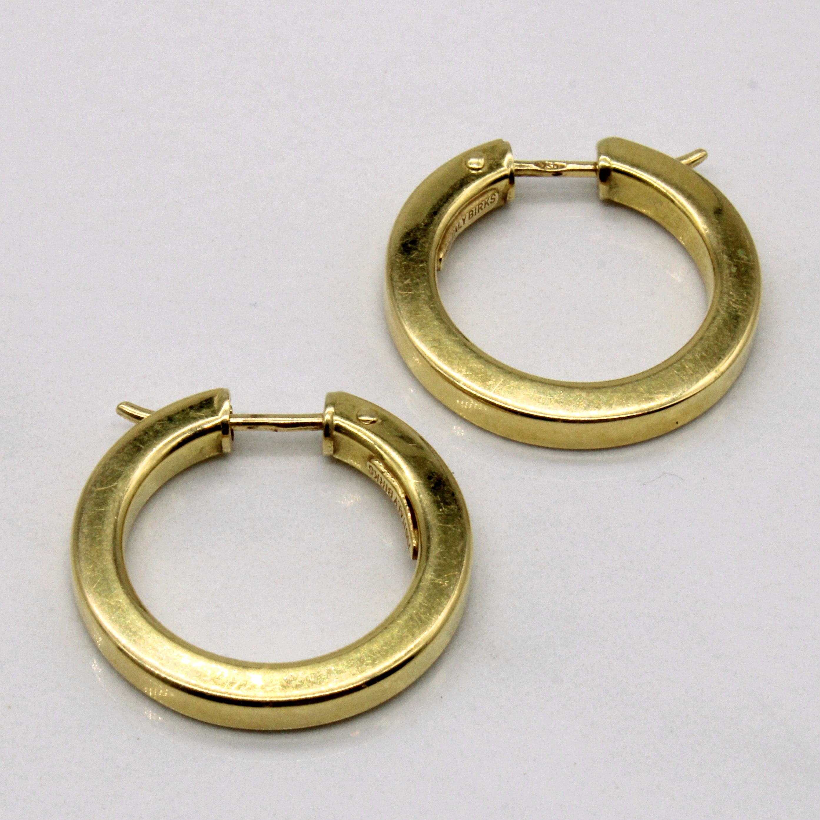 18k Yellow Gold Hoop Earrings