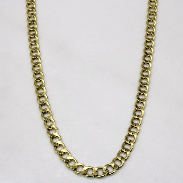 9k Yellow Gold Curb Link Chain | 24