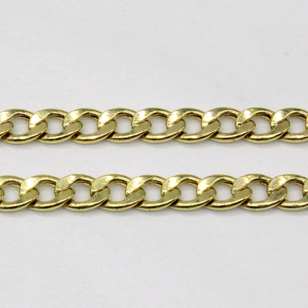 9k Yellow Gold Curb Link Chain | 24