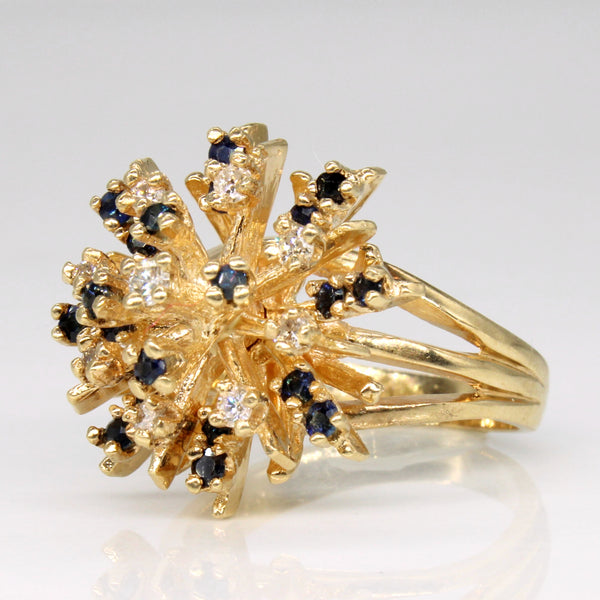 Sapphire & Diamond Cocktail Ring | 0.40ctw, 0.20ctw | SZ 6.5 |