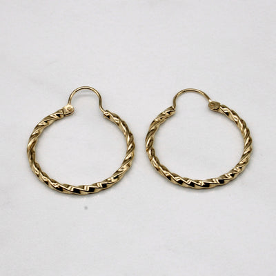 10k Yellow Gold Hoop Earrings