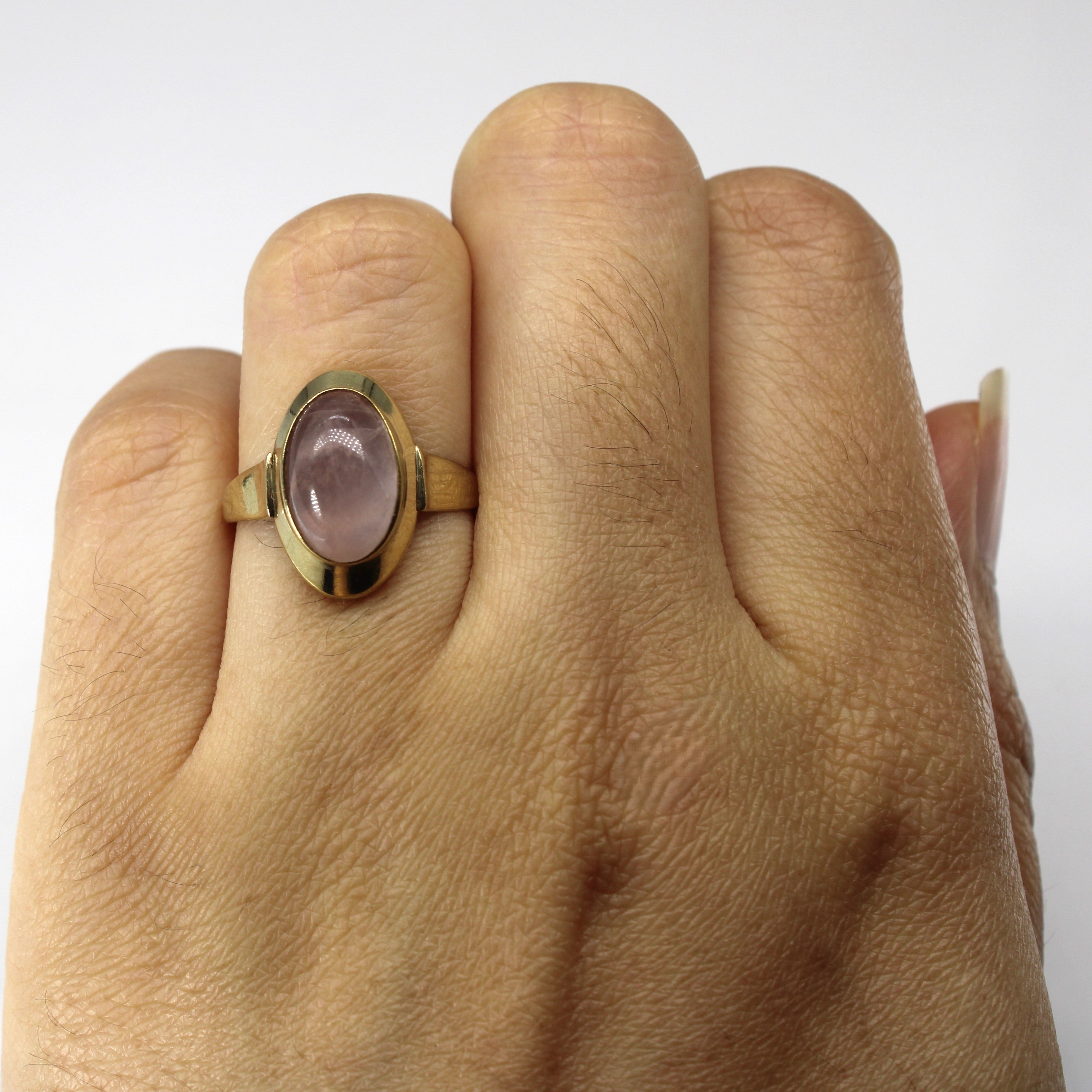 Rose Quartz Gold Ring | 2.75ct | SZ 5.75 |