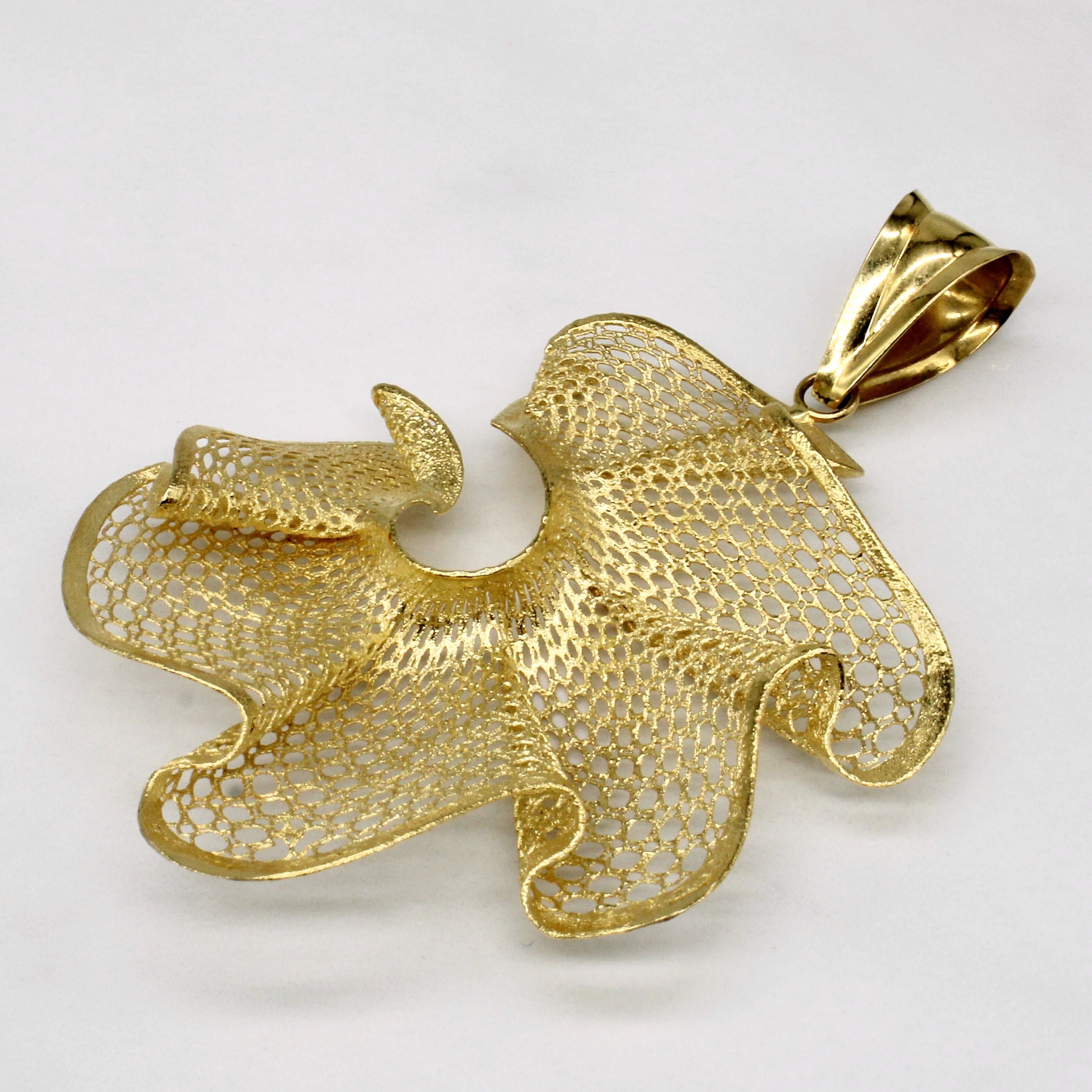 18k Yellow Gold Large Pendant