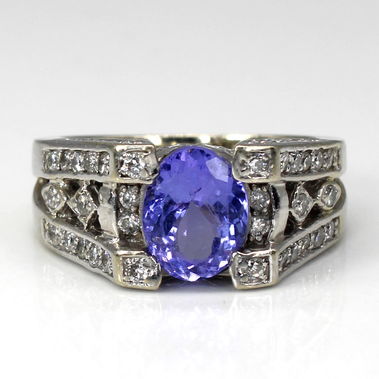 Tanzanite & Diamond Ring | 1.80ct | 0.60ctw | SZ 6 |