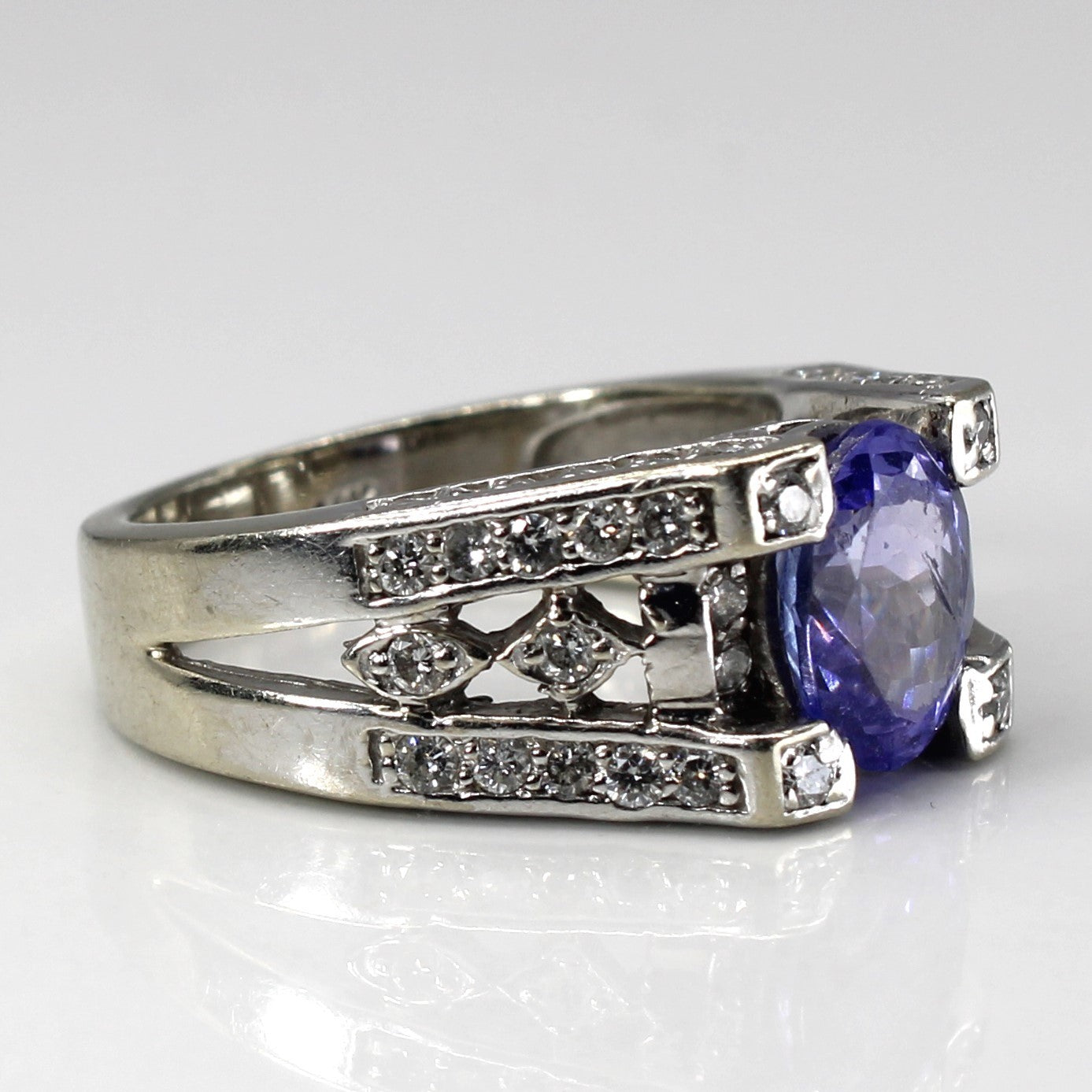 Tanzanite & Diamond Ring | 1.80ct | 0.60ctw | SZ 6 |