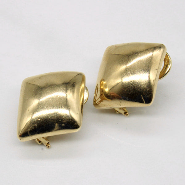14k Yellow Gold Triangle Earrings
