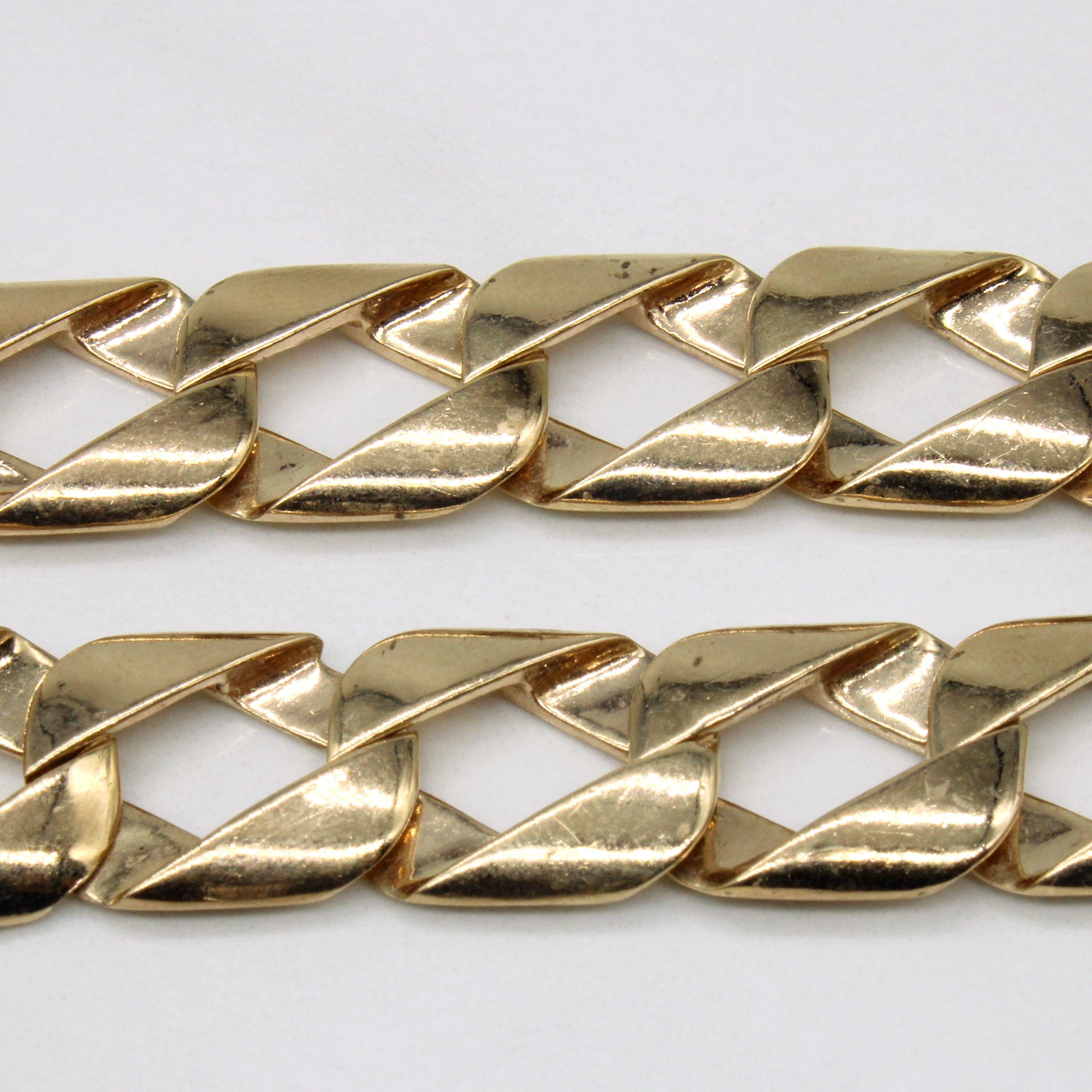 10k Yellow Gold Curb Link Bracelet | 9" |