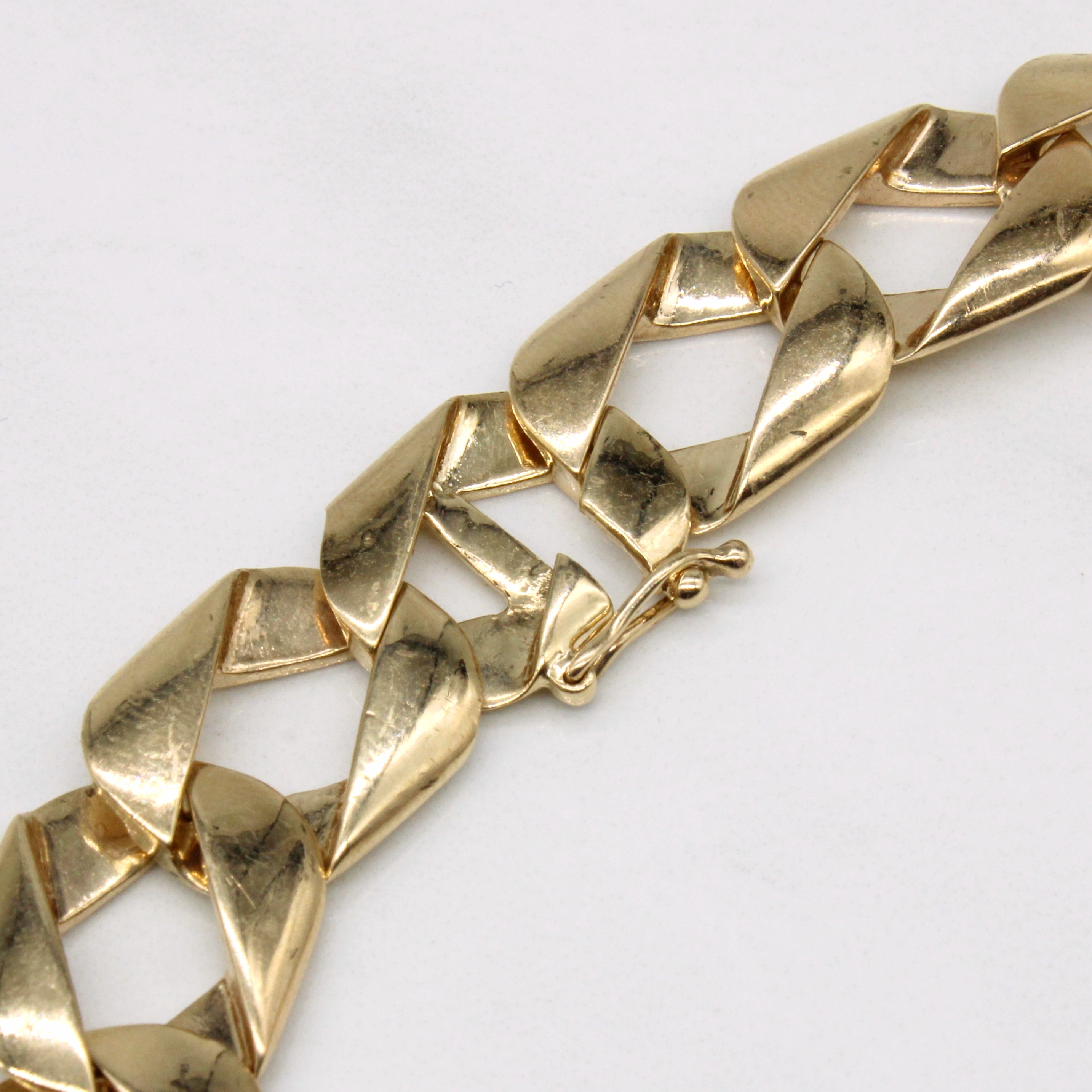 10k Yellow Gold Curb Link Bracelet | 9" |