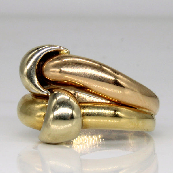 18k Tri Tone Gold Knot Ring | SZ 10.25 |