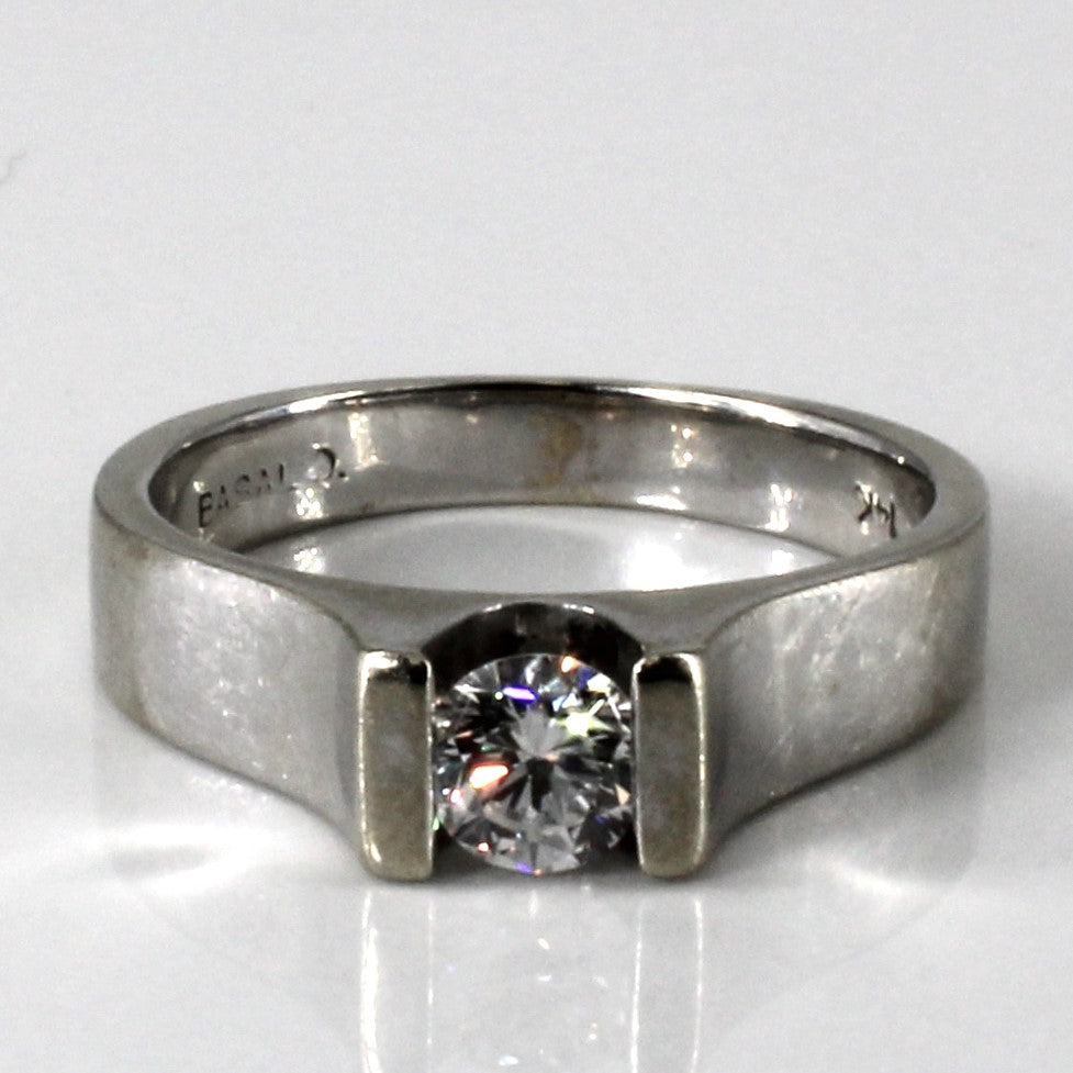 Tension Set Solitaire Diamond Ring | 0.48ct | SZ 8 |