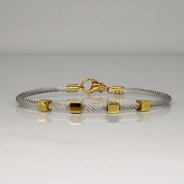18k Two Tone Gold Bracelet | 7