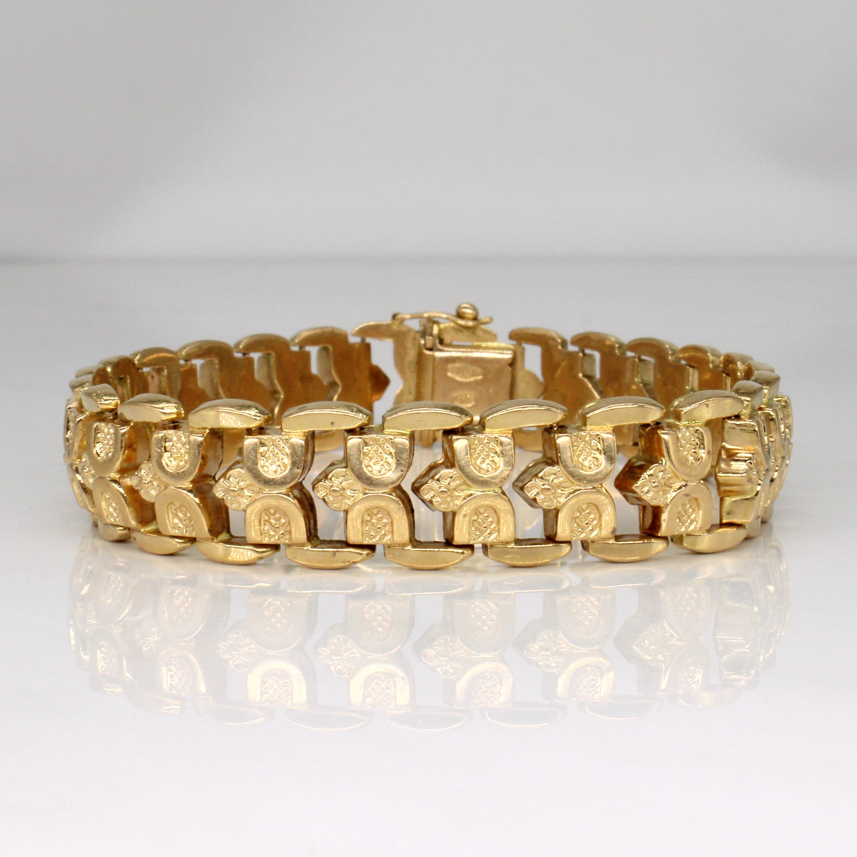 Vintage Italian 18k Yellow Gold Bracelet | 8" |