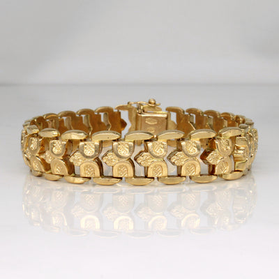 Vintage Italian 18k Yellow Gold Bracelet | 8