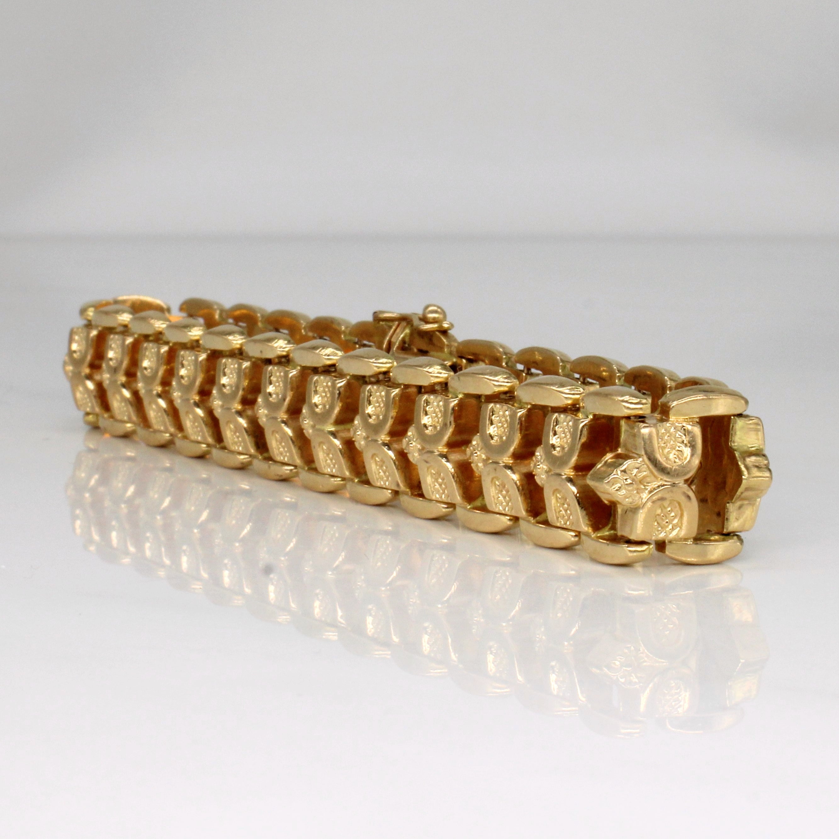 Vintage Italian 18k Yellow Gold Bracelet | 8" |