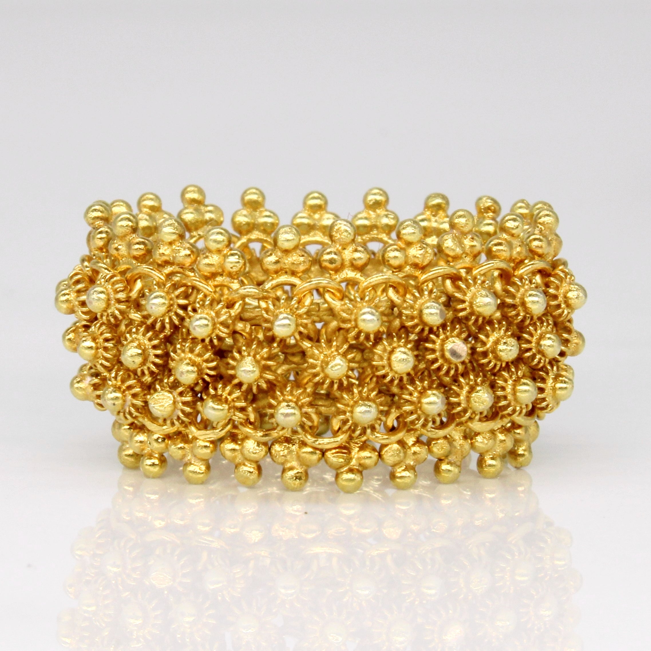 Bague à maillons en or jaune 10 carats | Taille 8 | 