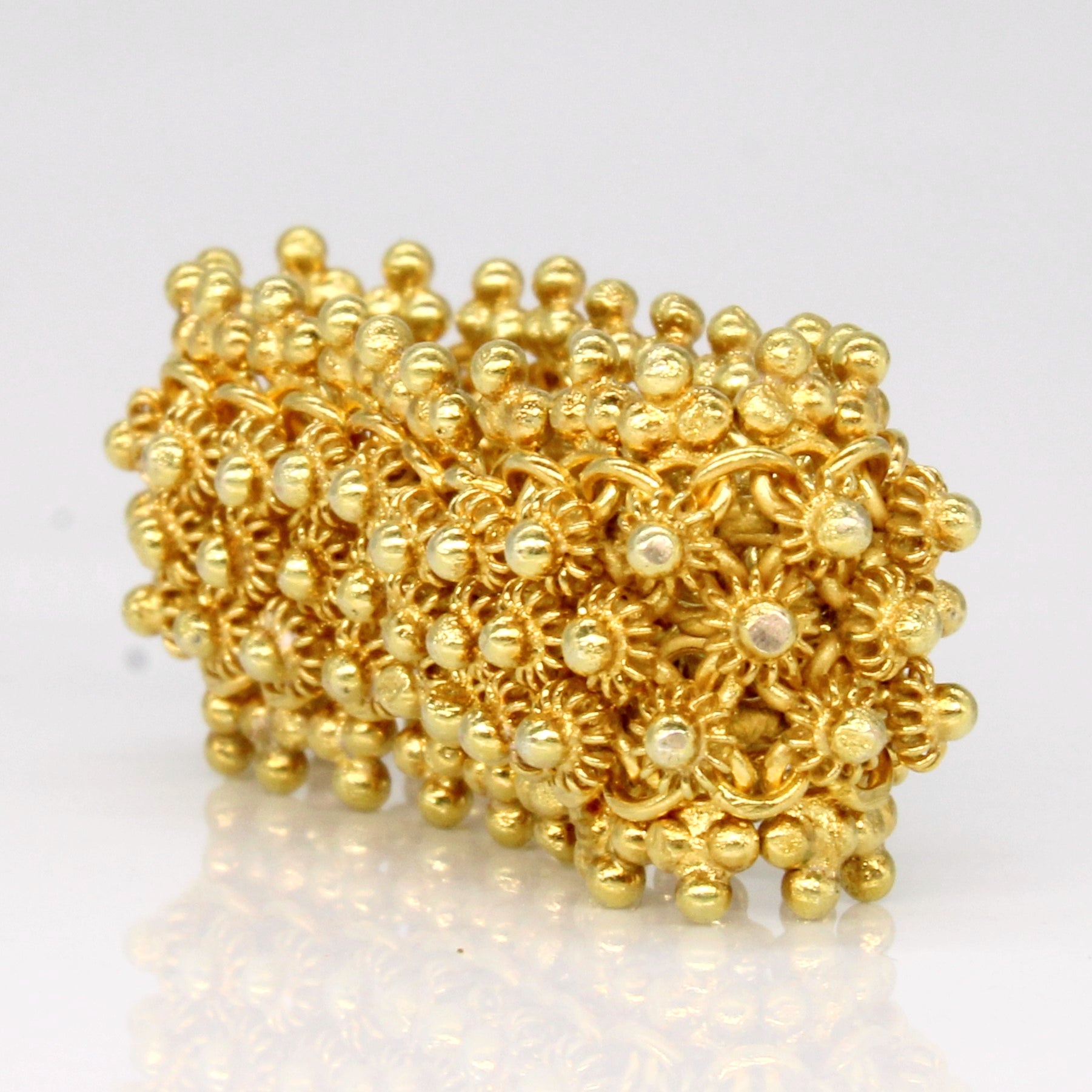 Bague à maillons en or jaune 10 carats | Taille 8 | 