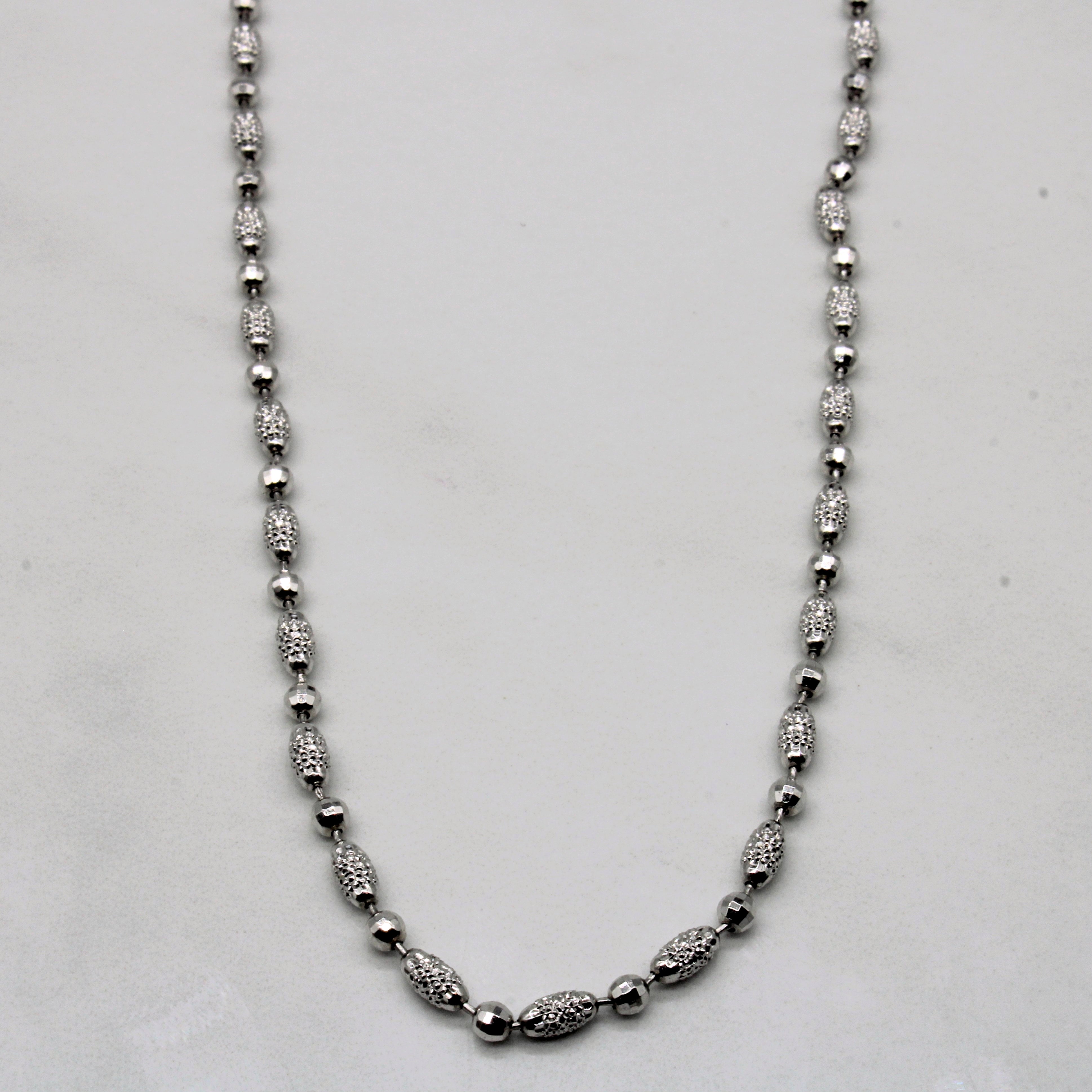 14k White Gold Necklace | 15" |