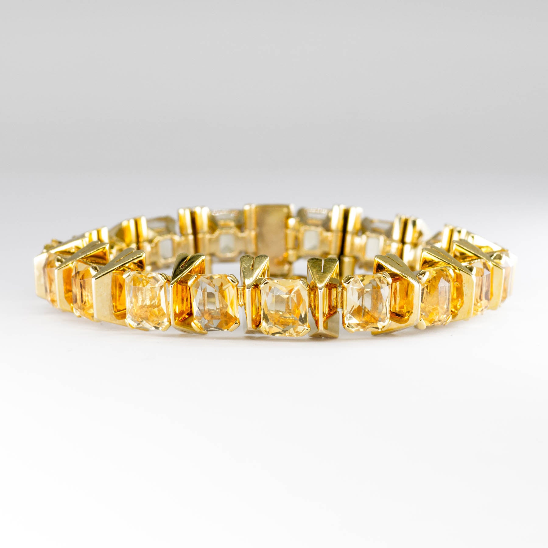 14k Yellow Gold Citrine Bracelet | 34.00ctw | 6.50" |