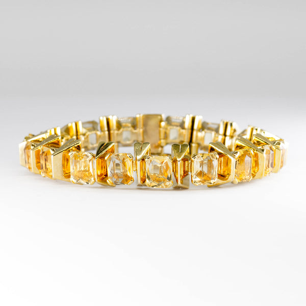 14k Yellow Gold Citrine Bracelet | 34.00ctw | 6.50