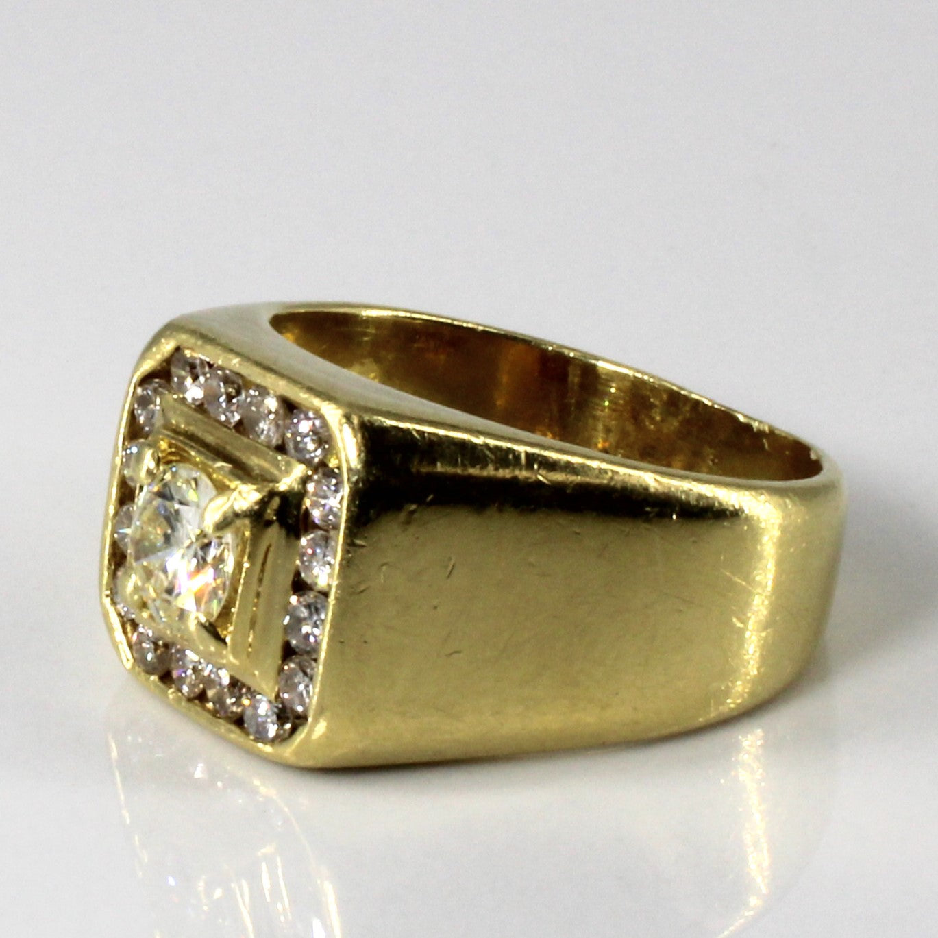 Halo Style Channel Set Diamond Ring | 0.83ctw | SZ 6.25 |