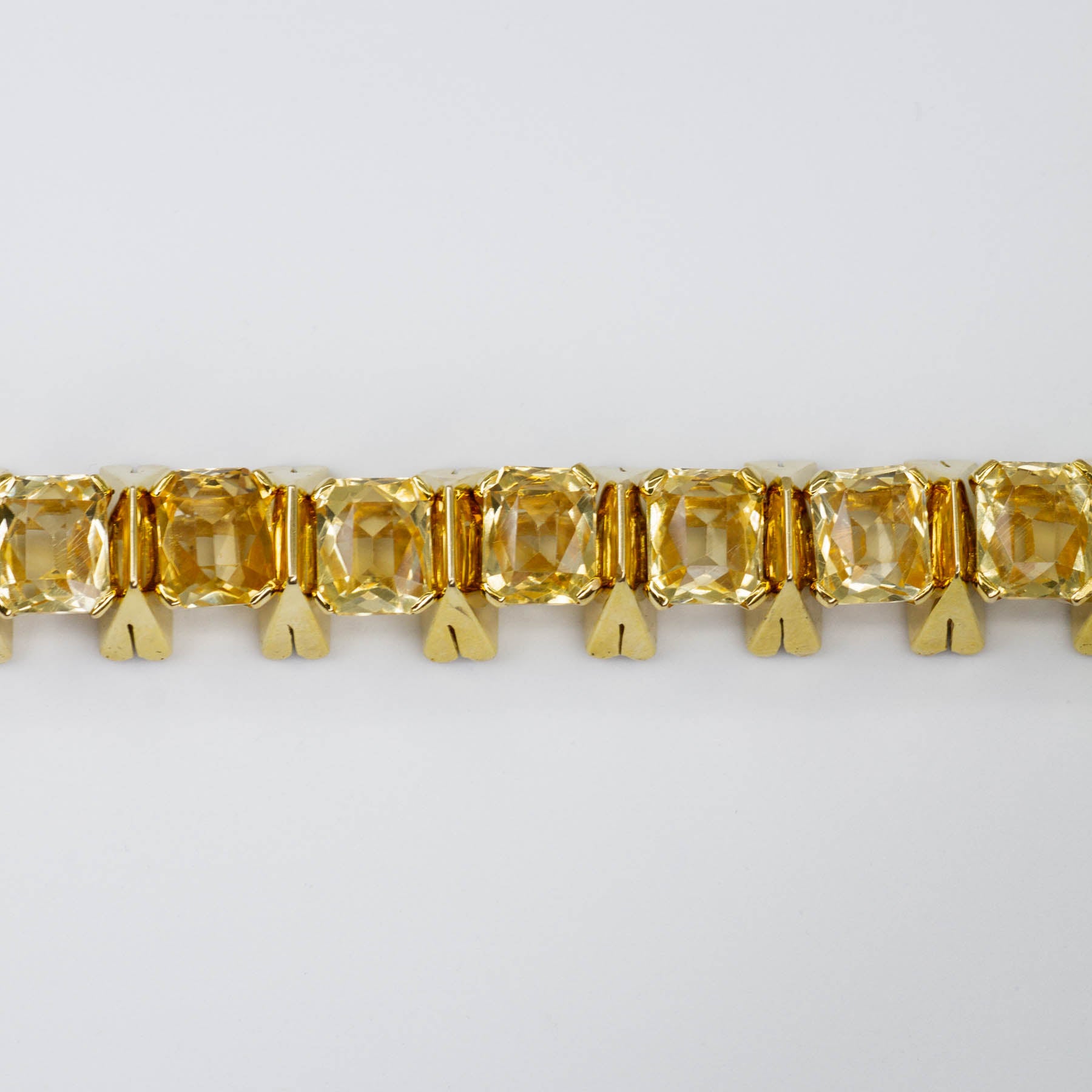 14k Yellow Gold Citrine Bracelet | 34.00ctw | 6.50" |