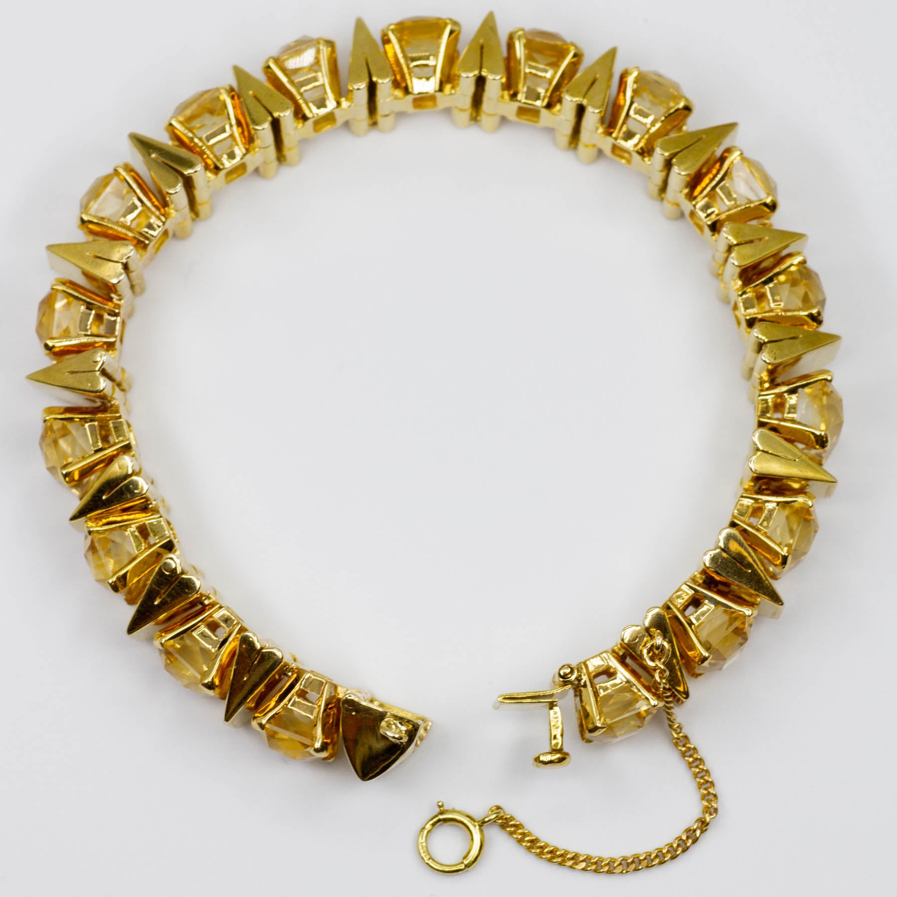 14k Yellow Gold Citrine Bracelet | 34.00ctw | 6.50" |