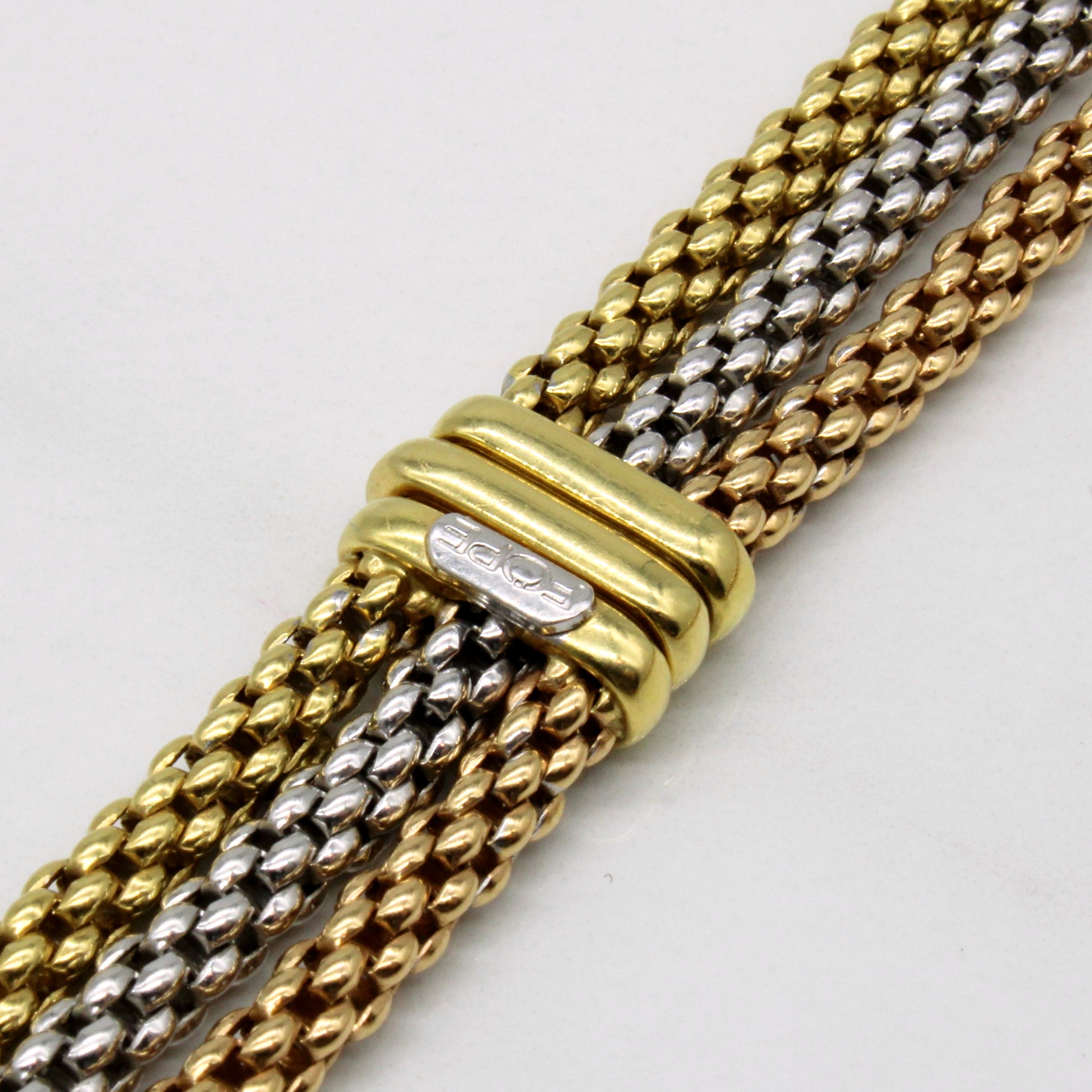 18k Tri Tone Layered Chain | 16" |