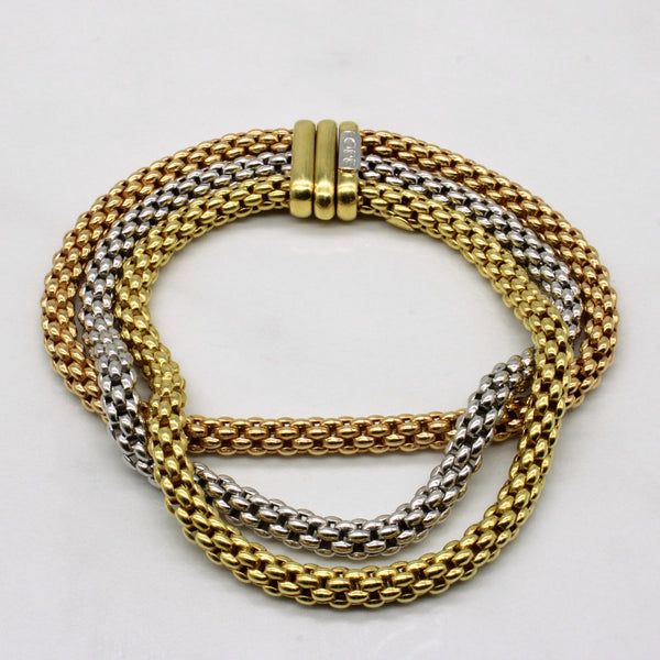 18k Tri Tone Gold Bracelet | 7