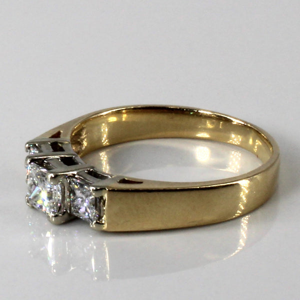 Three Stone Princess Diamond Ring | 0.75ctw | SZ 6.75 |