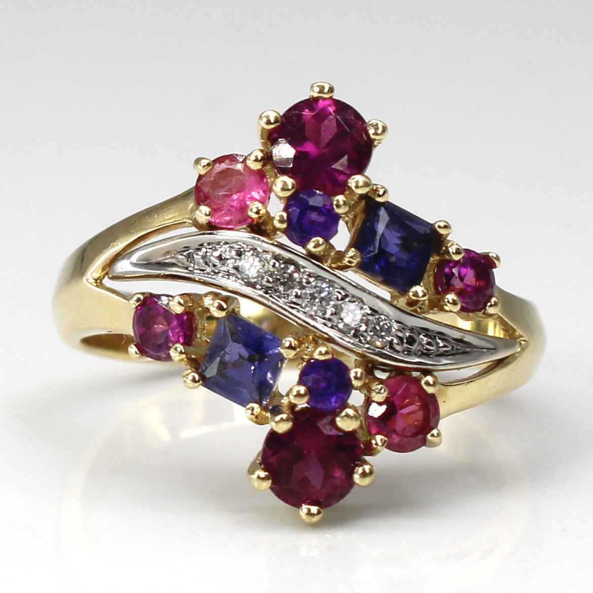 Multi Gemstone Gold Ring | 1.20ctw | 0.04ctw | SZ 7 |