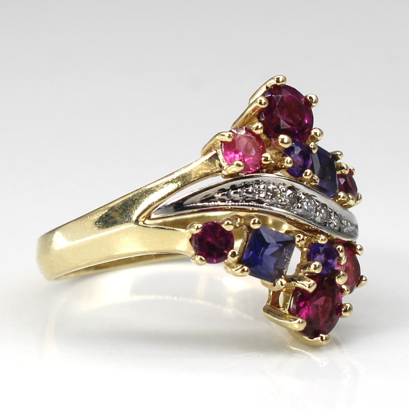 Multi Gemstone Gold Ring | 1.20ctw | 0.04ctw | SZ 7 |