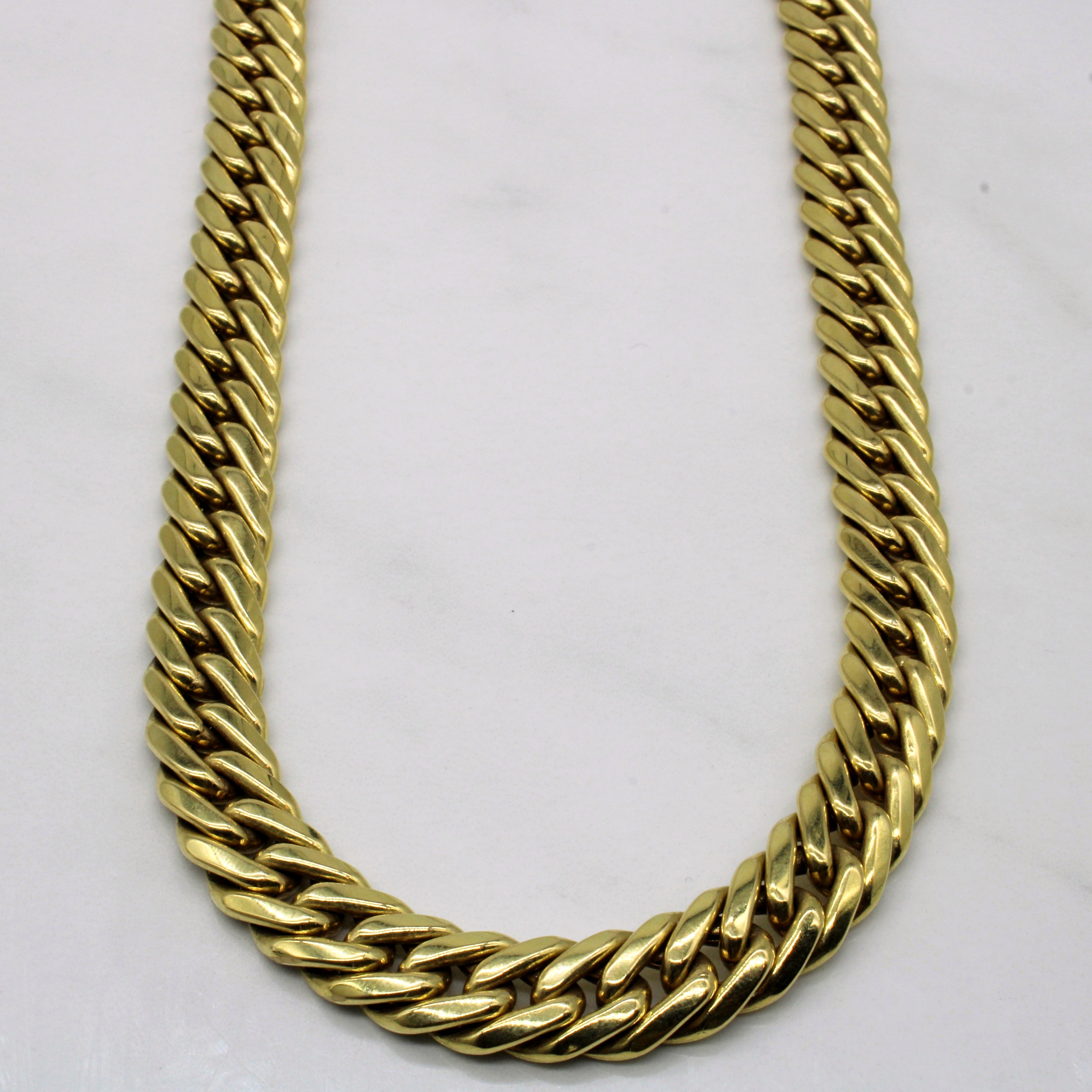 18k Yellow Gold Cuban Link Chain | 15" |