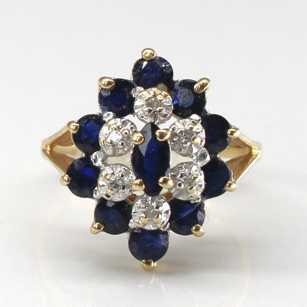 Sapphire & Diamond Cocktail Ring | 1.75ctw | 0.03ctw | SZ 6 |