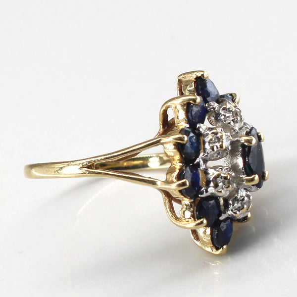 Sapphire & Diamond Cocktail Ring | 1.75ctw | 0.03ctw | SZ 6 |