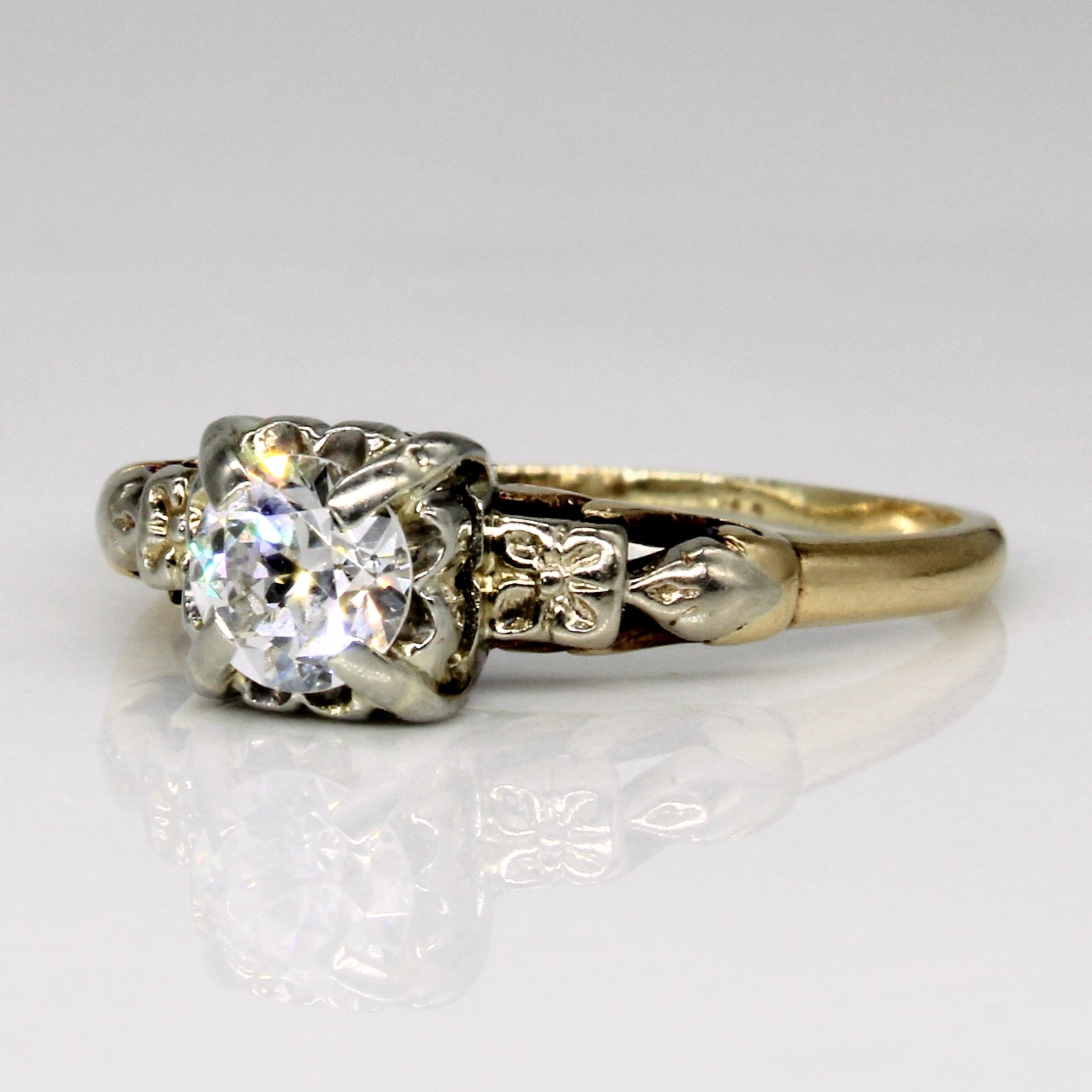 European Cut Diamond Engagement Ring | 0.38ct | SZ 5.75 |