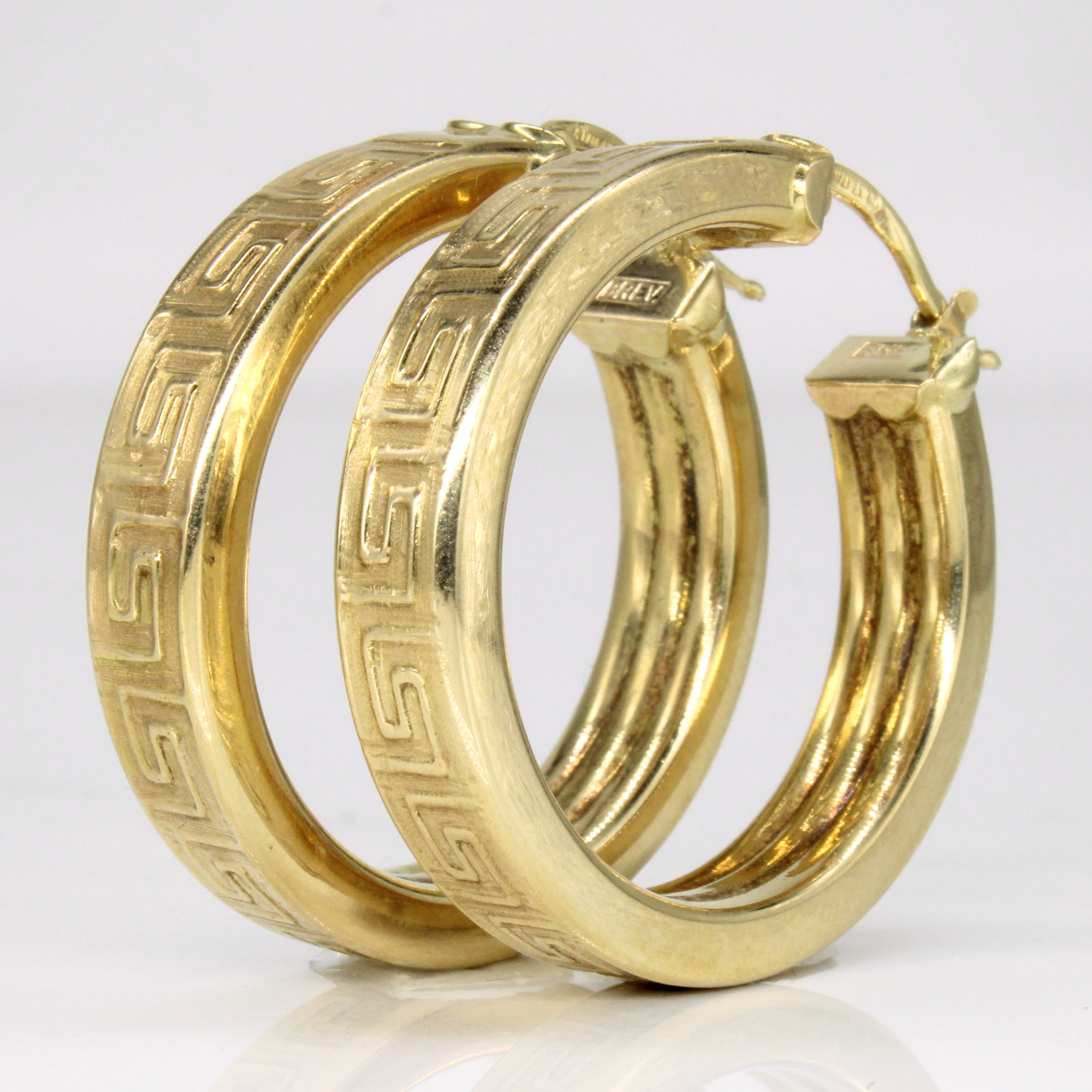 Italian 14k Yellow Gold Hoop Earrings